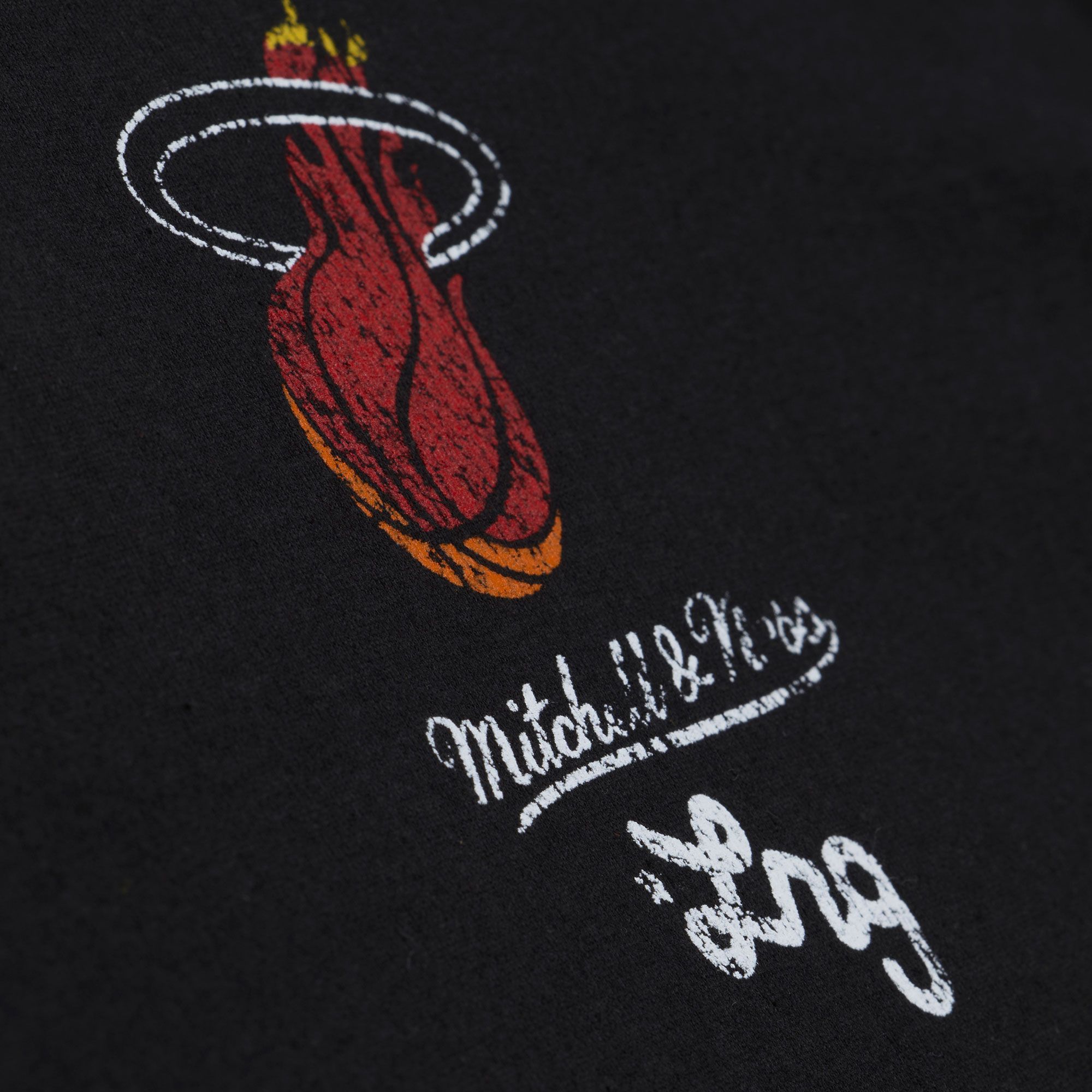 Mitchell & Ness Men's Miami Heat Black M&N x LRG T-Shirt product image