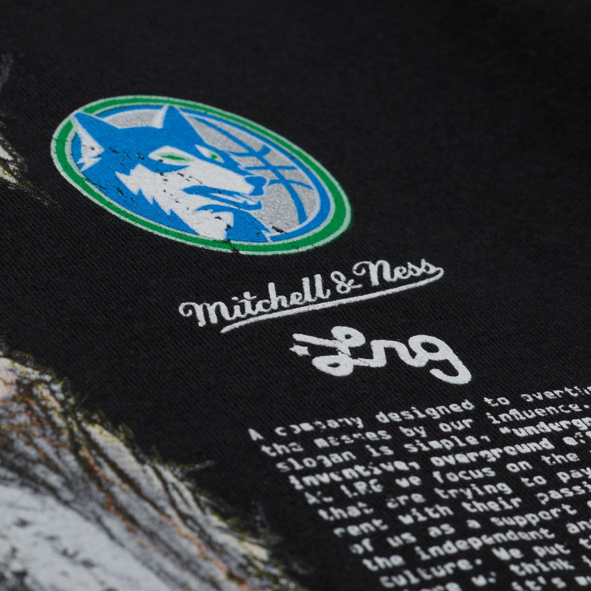 Mitchell & Ness Men's Minnesota Timberwolves Black M&N x LRG T-Shirt product image