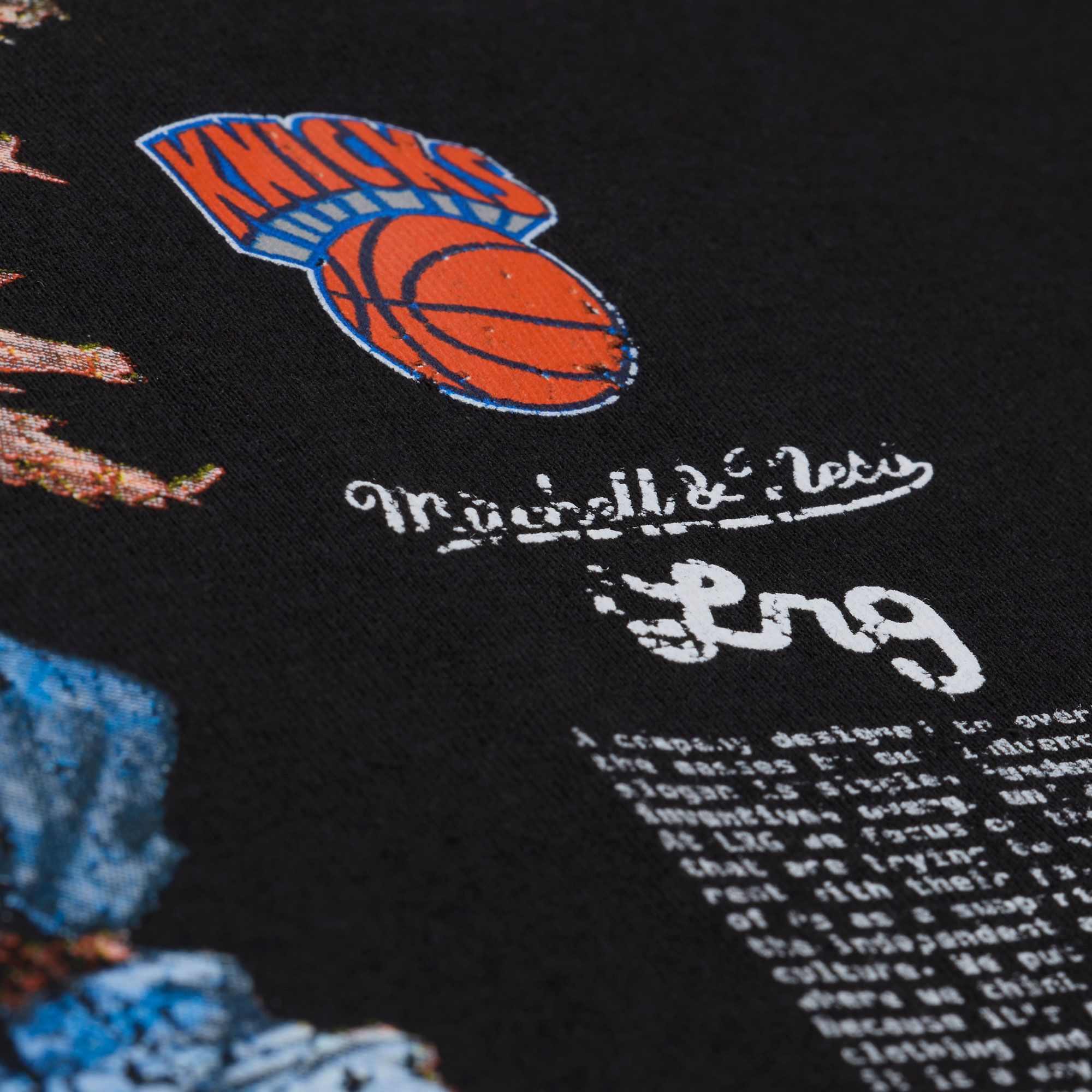 Mitchell & Ness Men's New York Knicks Black M&N x LRG T-Shirt product image