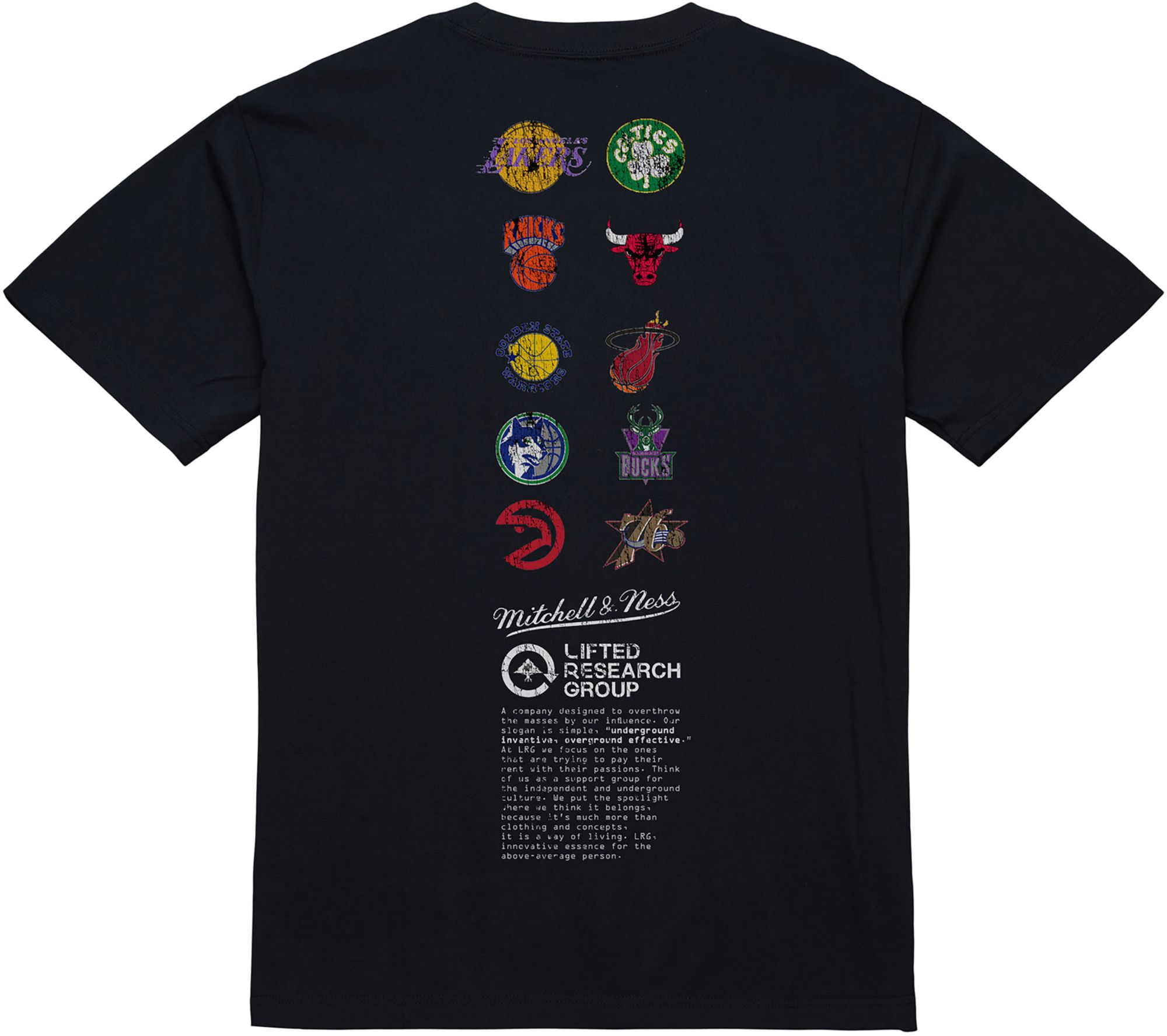 Mitchell & Ness Men's NBA Black M&N x LRG T-Shirt product image