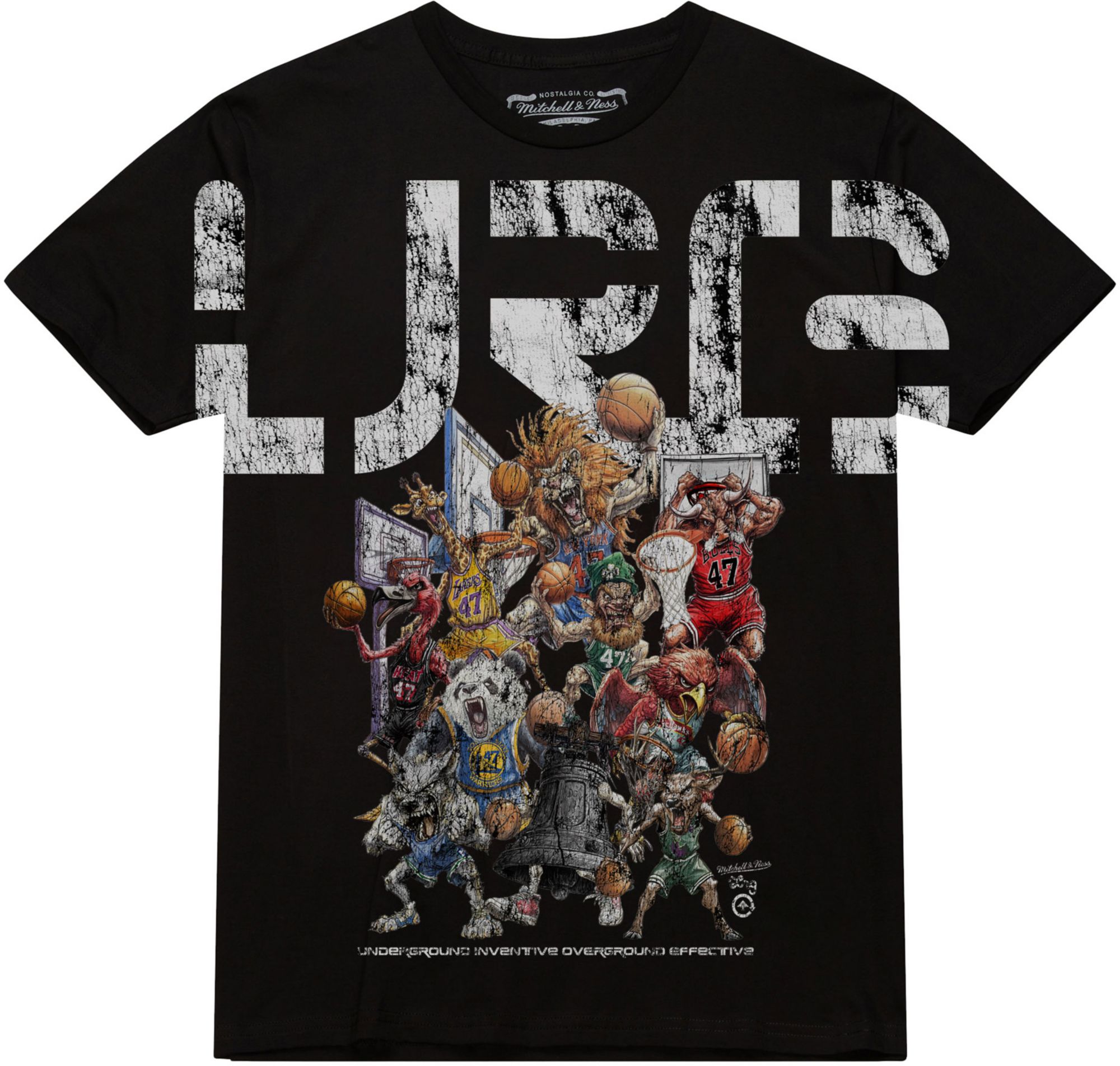 Mitchell & Ness Men's NBA Black M&N x LRG T-Shirt product image