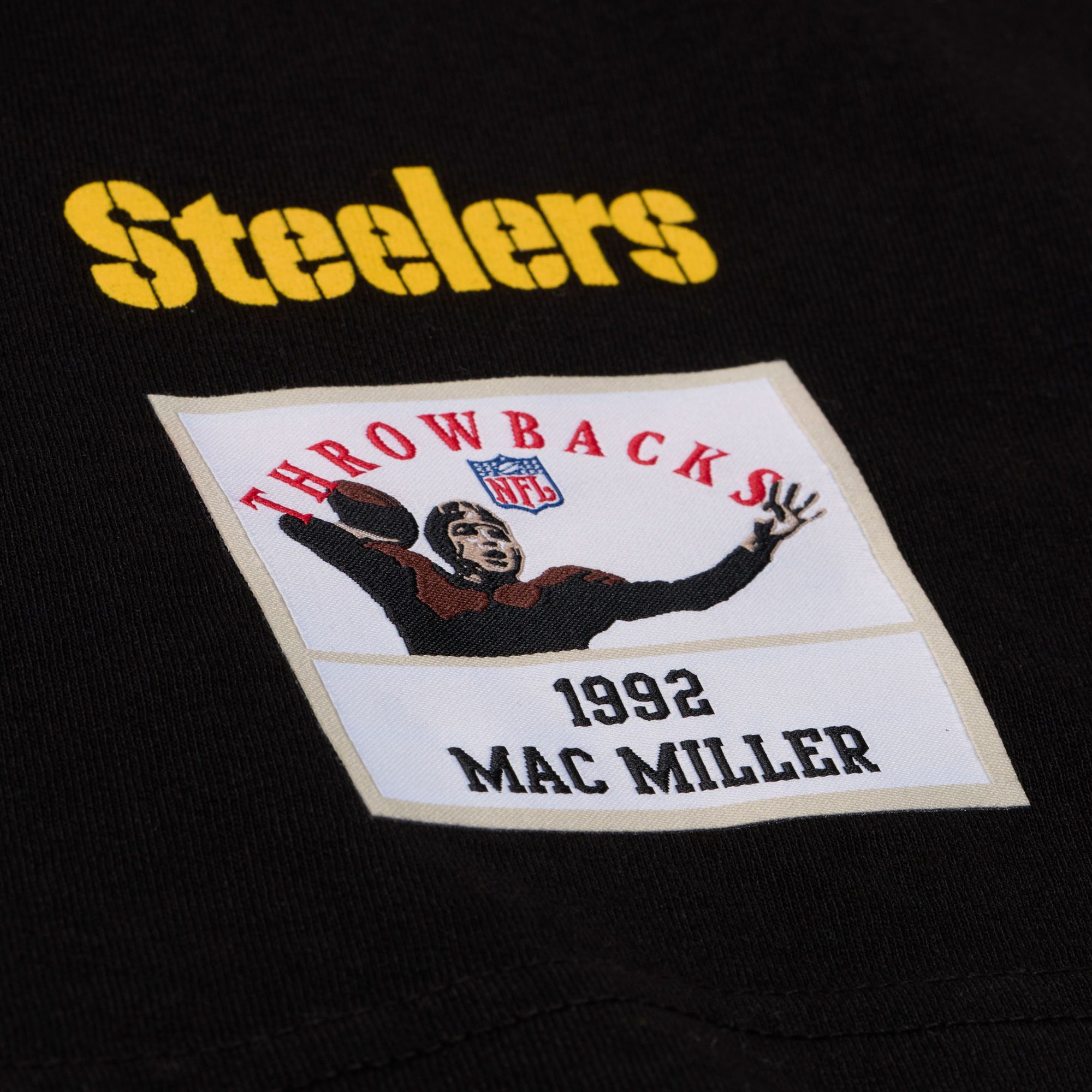 Mitchell & Ness Men's NFL Pittsburgh Steelers x Mac Miller Black Slide T-Shirt product image