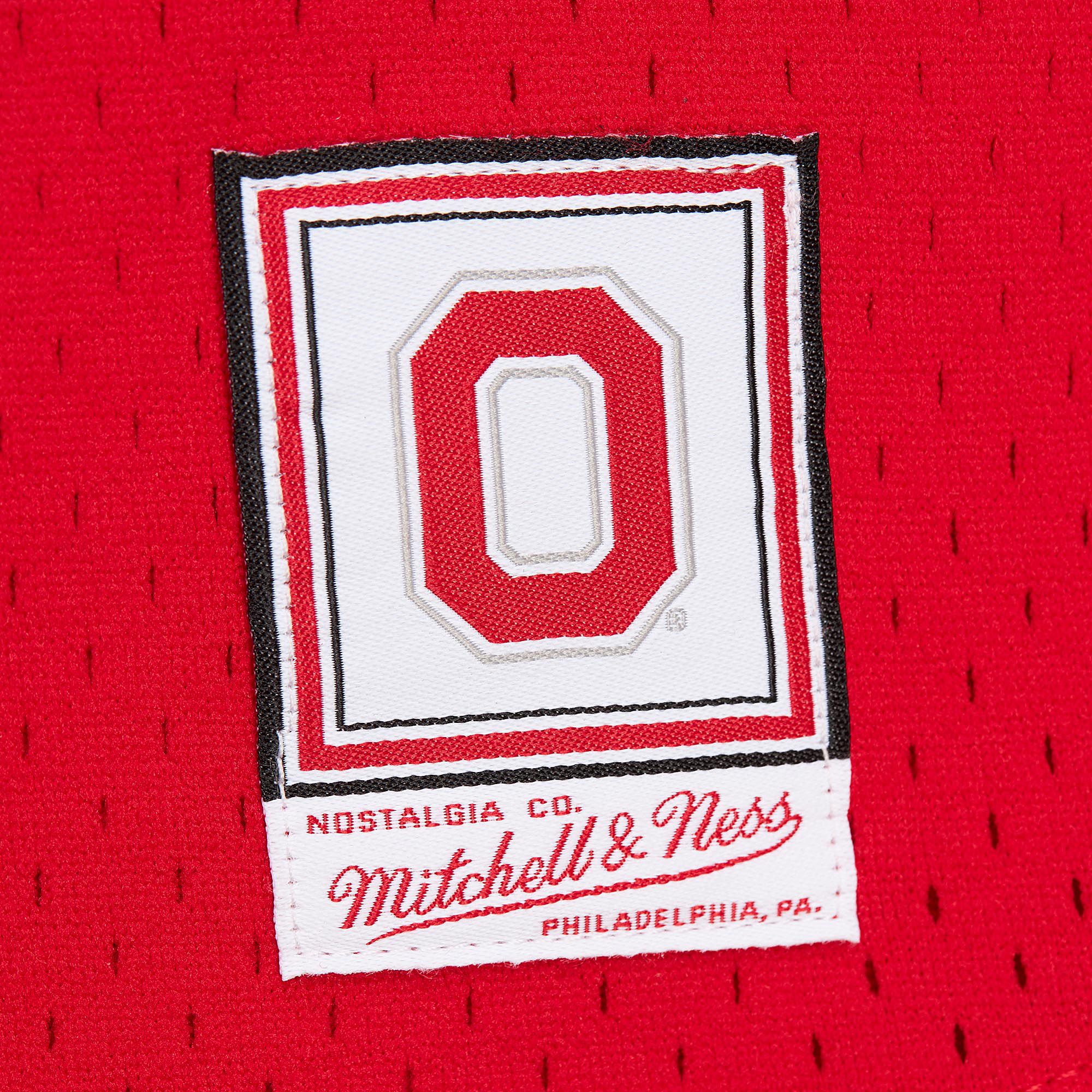 Mitchell & Ness Men's Ohio State Buckeyes Scarlet Gametime Mesh Jersey product image