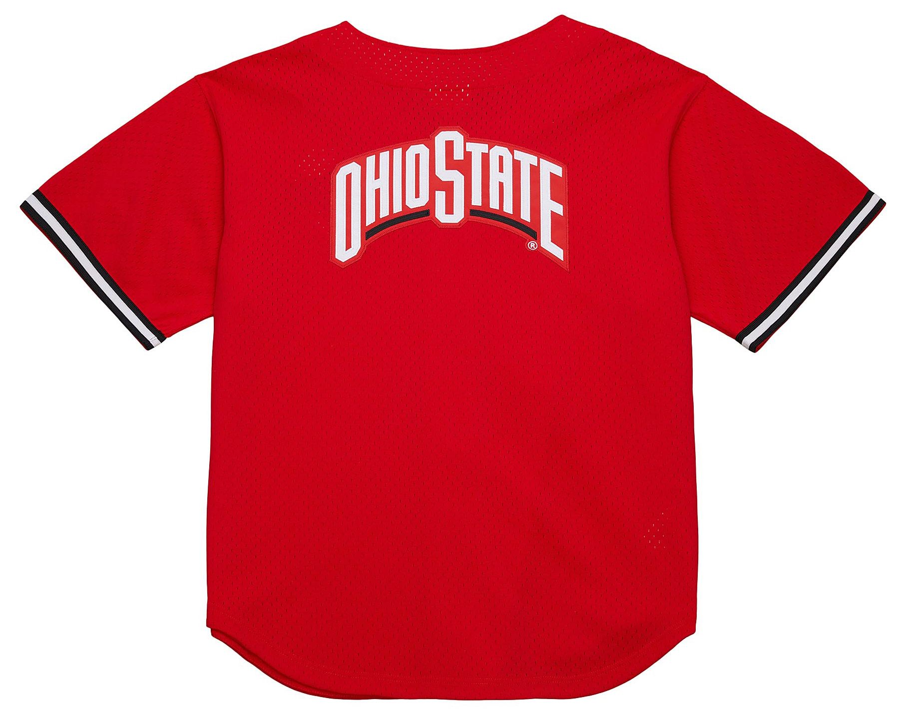 Mitchell & Ness Men's Ohio State Buckeyes Scarlet Gametime Mesh Jersey product image