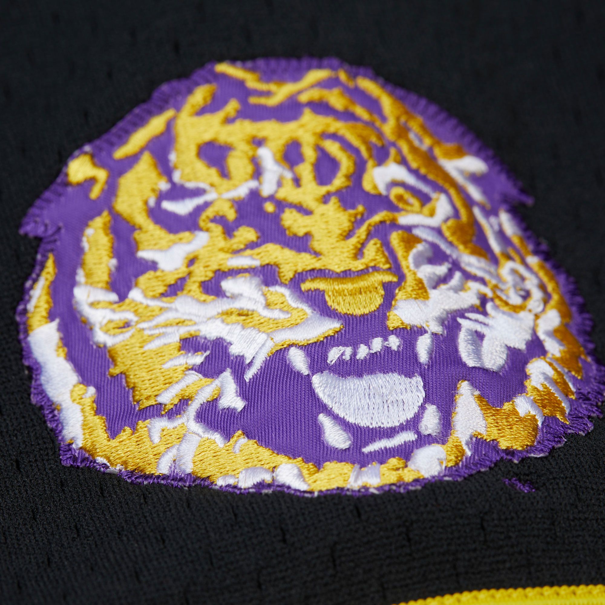 Mitchell & Ness Adult LSU Tigers Mesh Button Up Black Jersey product image