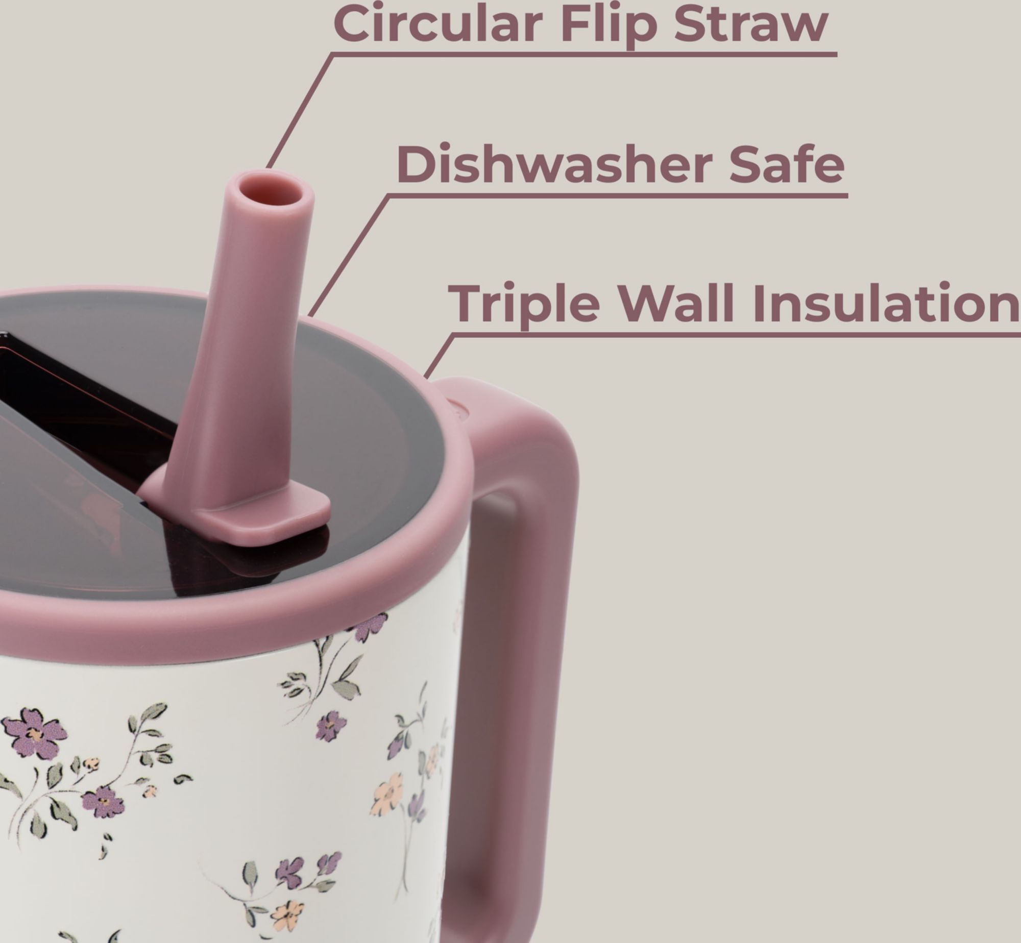 HYDROJUG 20 oz. Traveler Tumbler with Premium Finish - Flora product image