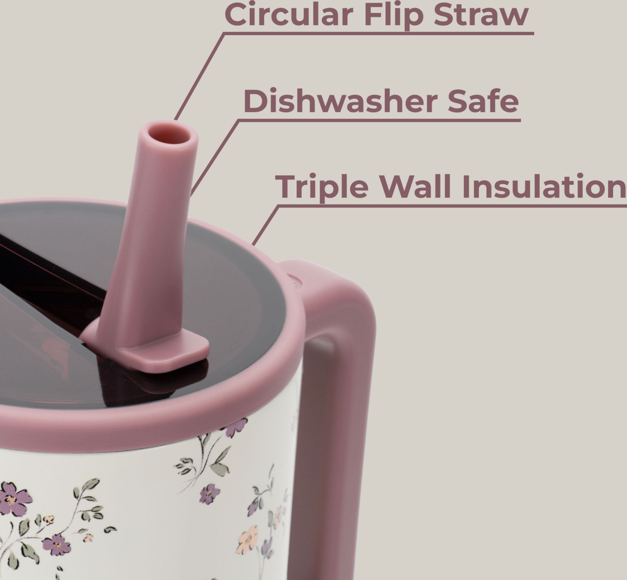 HYDROJUG 32 oz. Traveler Tumbler with Premium Finish - Flora product image