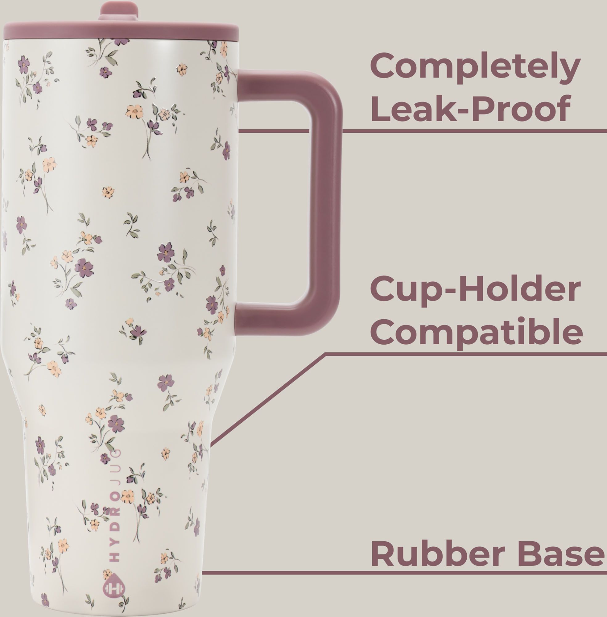 HYDROJUG 32 oz. Traveler Tumbler with Premium Finish - Flora product image