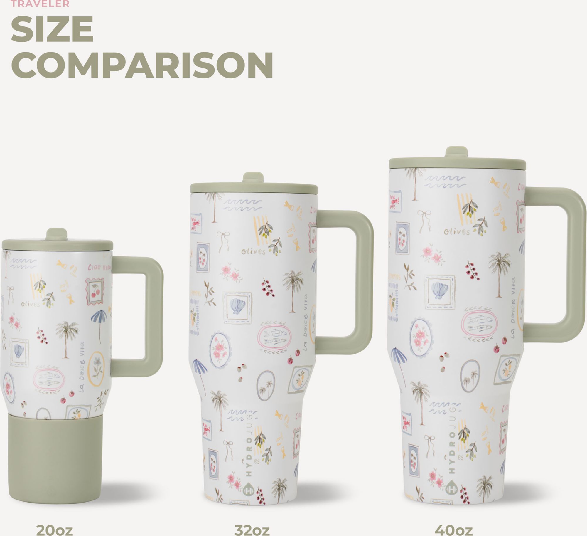 HYDROJUG 40 oz. Traveler Tumbler - Ciao Bella product image
