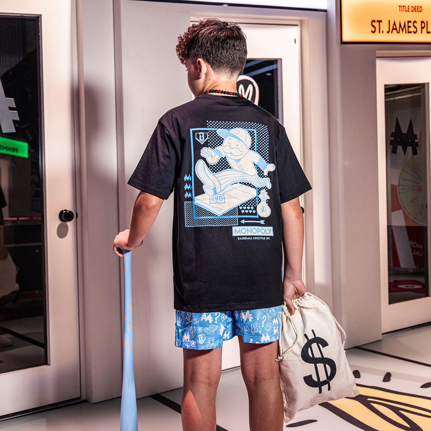 Baseball Lifestyle 101 x Monopoly Boys' Boardwalk Slugger Shirt product image