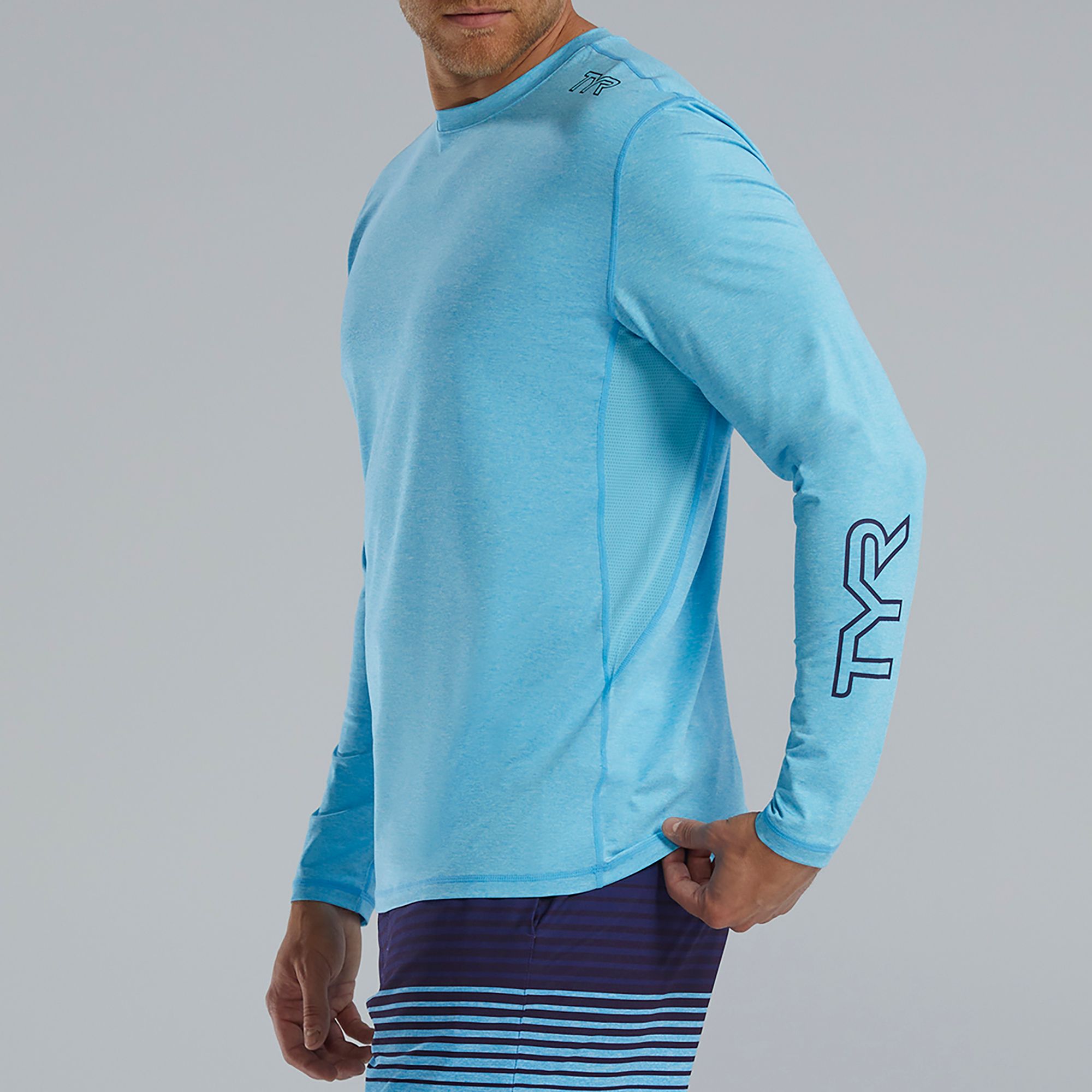 TYR Men's SunDefense Vented Long Sleeve Crew Shirt product image