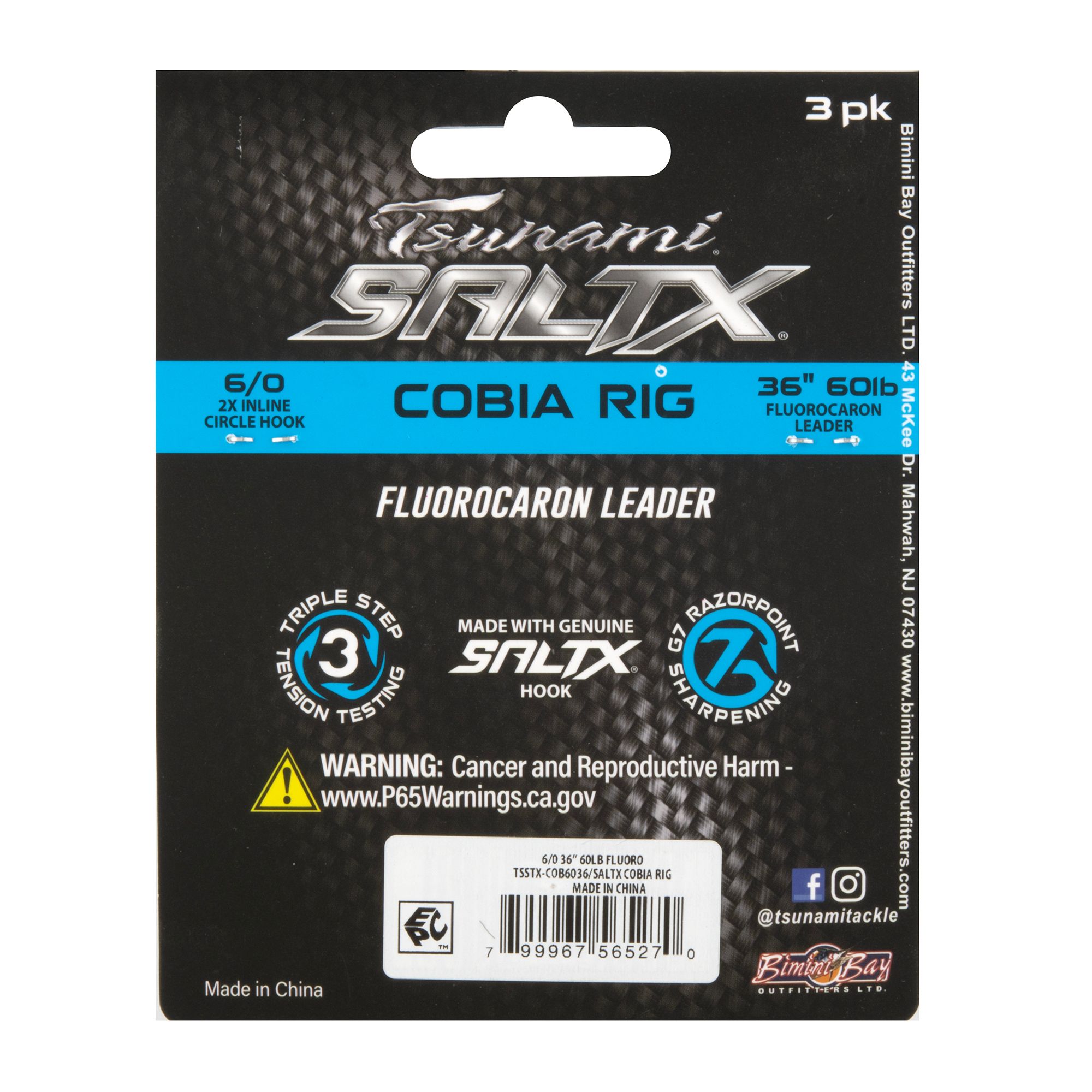 Tsunami SaltX Cobia Rig 3-Pack product image