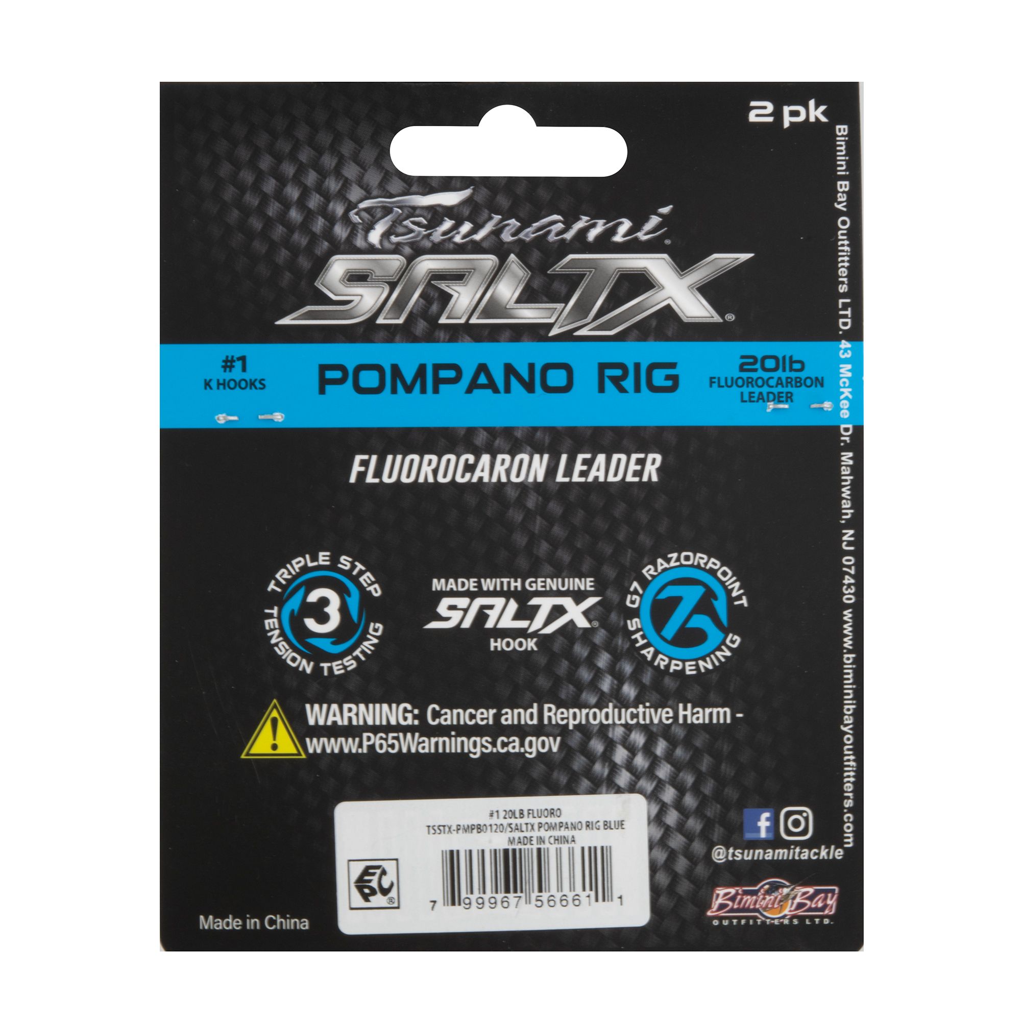 Tsunami SaltX Pompano Rig 2-Pack product image