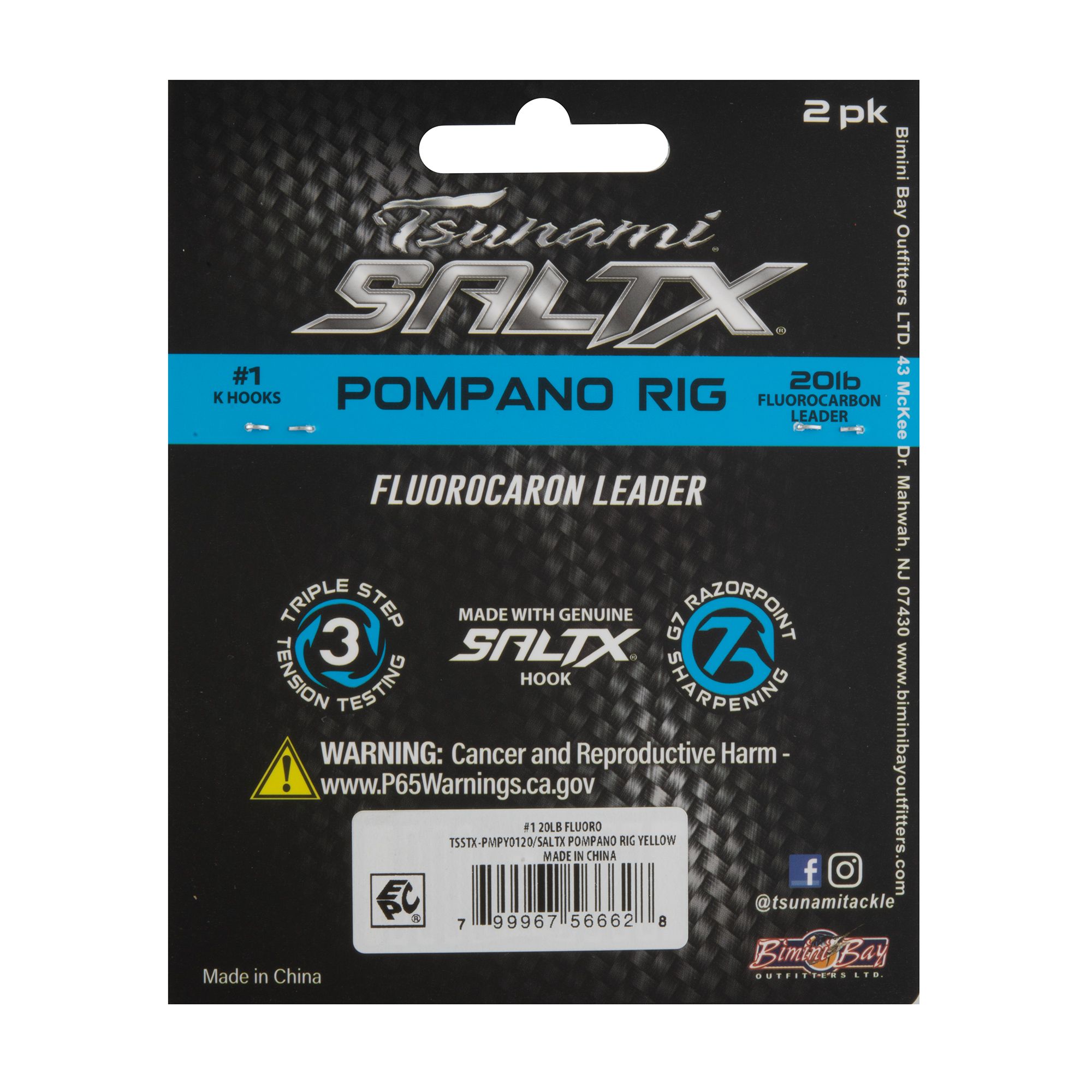 Tsunami SaltX Pompano Rig 2-Pack product image