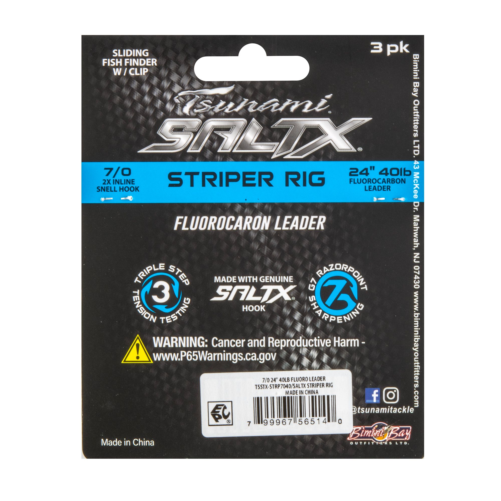 Tsunami SaltX Striper Rig 3-Pack product image