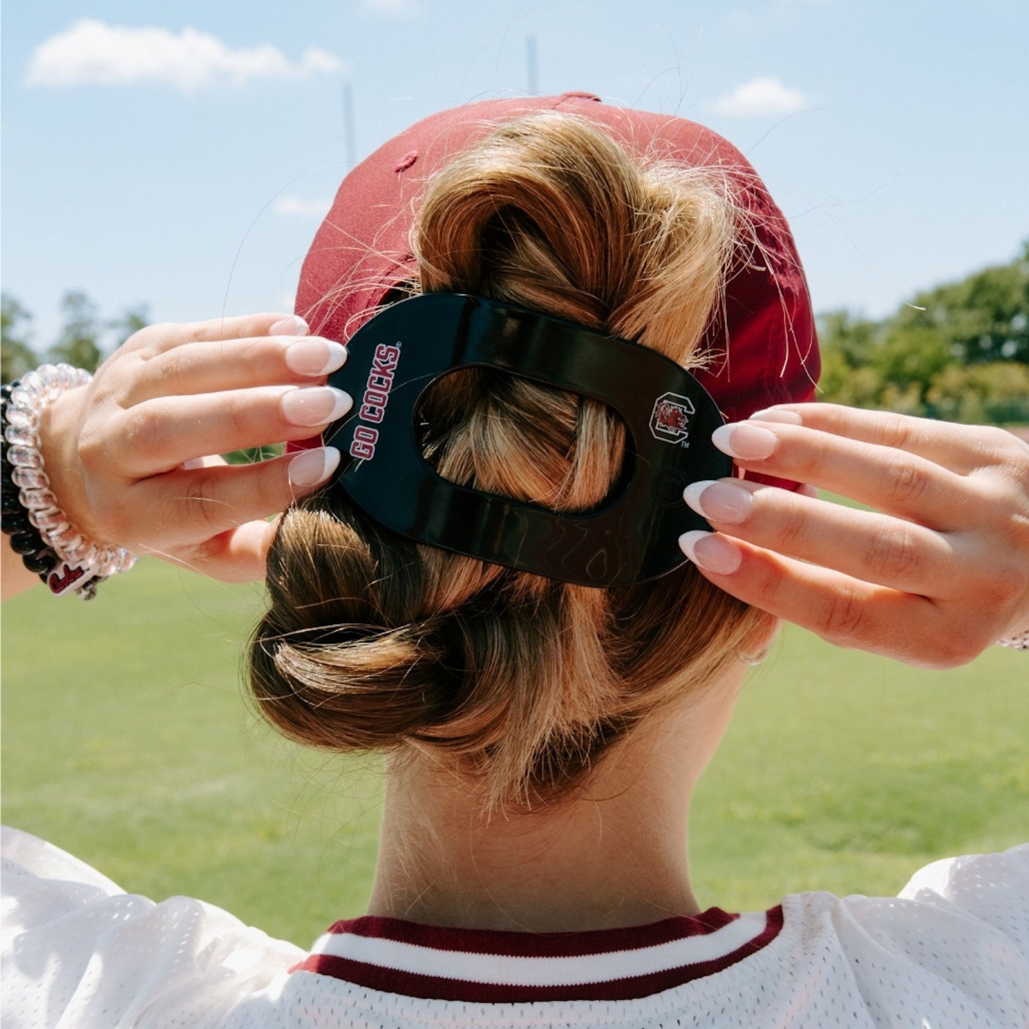 Teleties Women's South Carolina Gamecocks Black Large Flat Clip product image