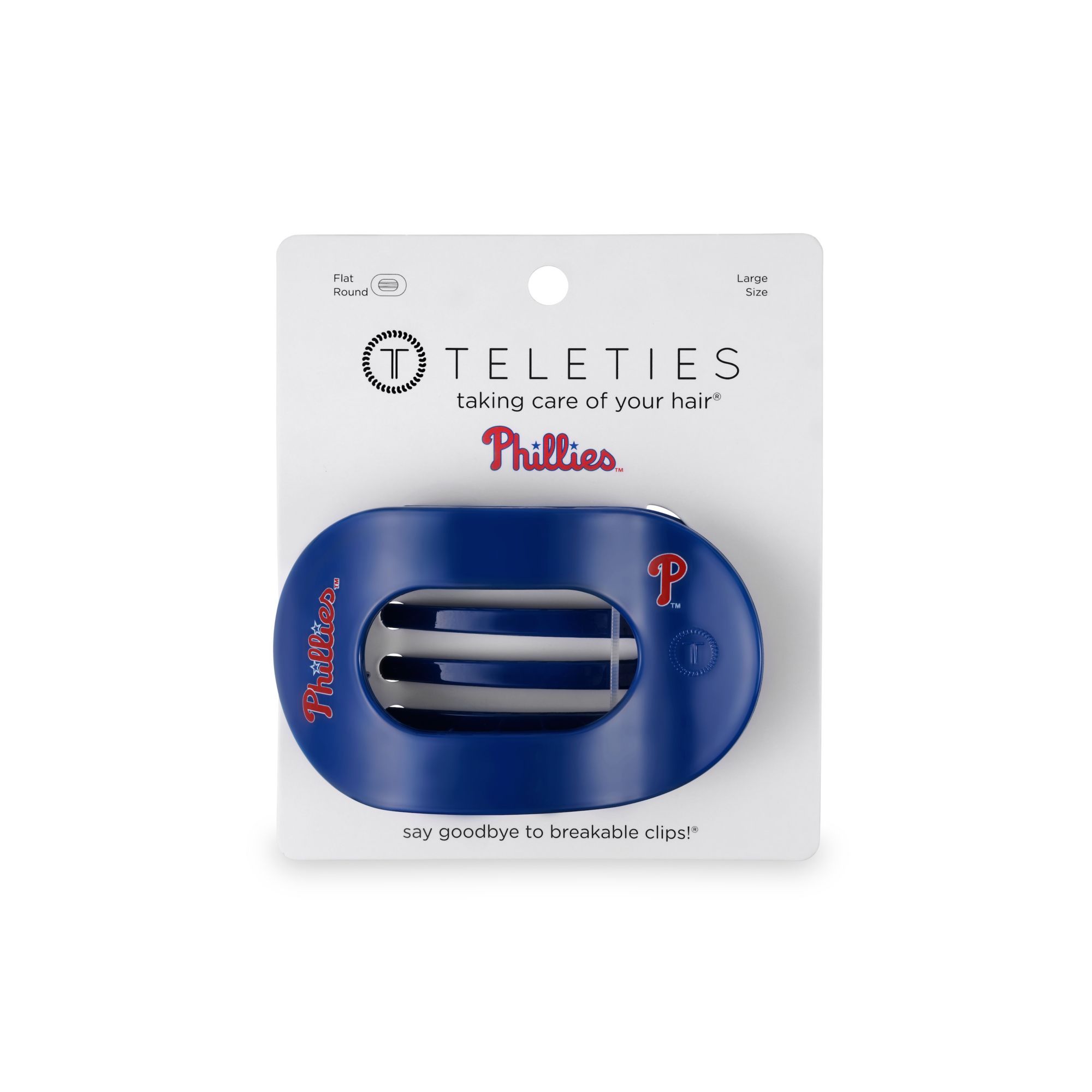 Teleties Philadelphia Phillies Large Flat Hair Clip product image