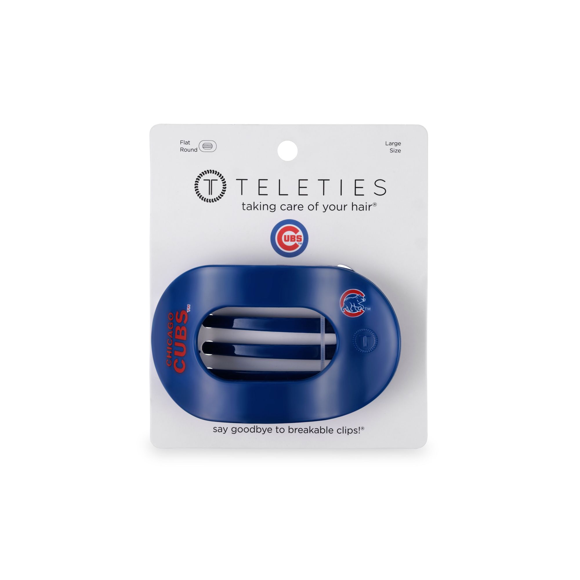 Teleties Atlanta Braves Large Flat Hair Clip product image