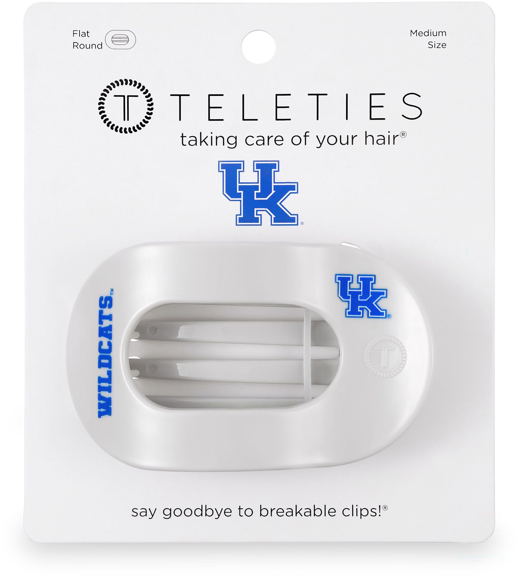 Teleties Women's Kentucky Wildcats Gray Medium Flat Clip product image