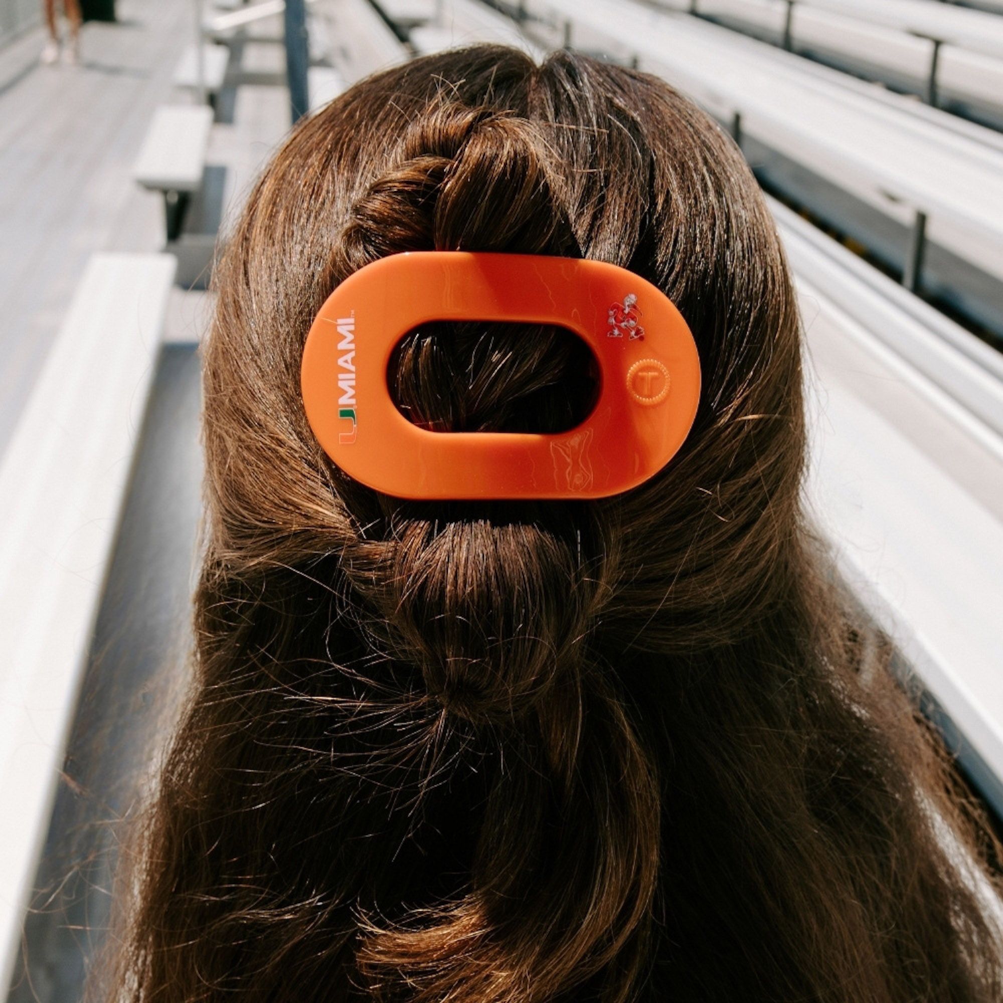 Teleties Women's Miami Hurricanes Orange Medium Flat Clip product image