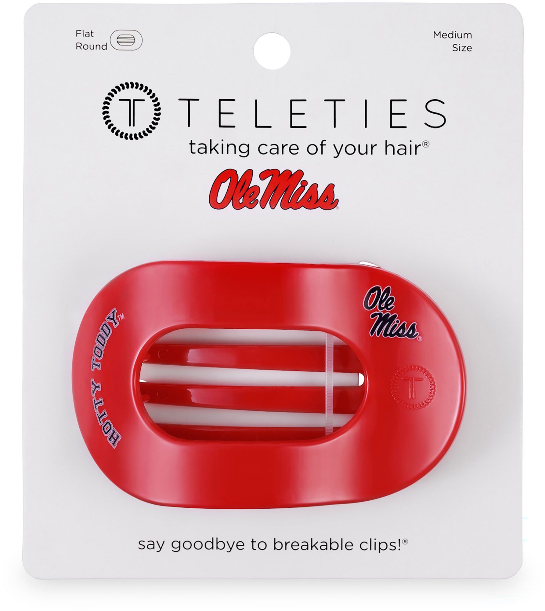 Teleties Women's Mississippi College Choctaws Red Medium Flat Clip product image