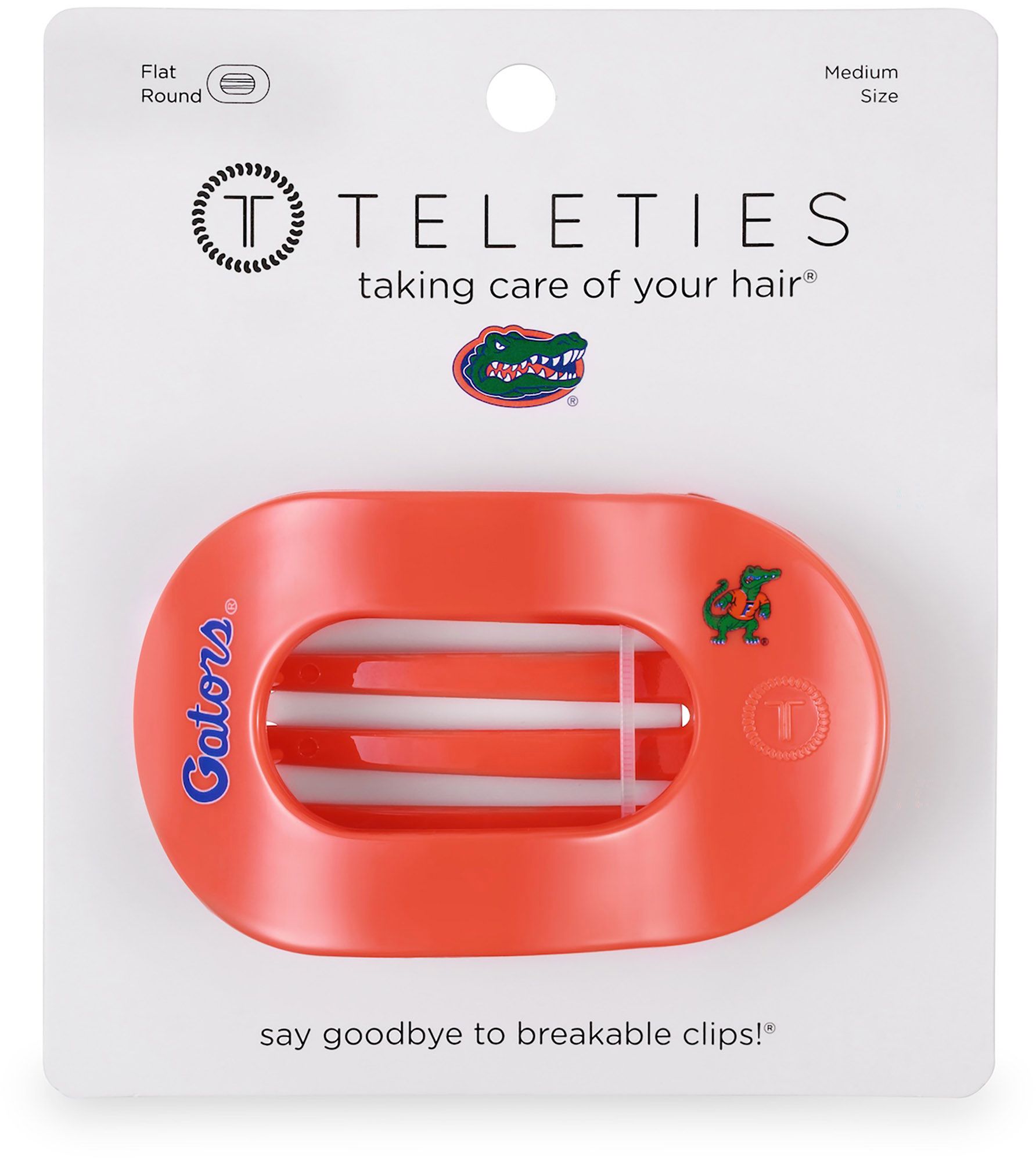 Teleties Women's Florida Gators Orange Medium Flat Clip product image