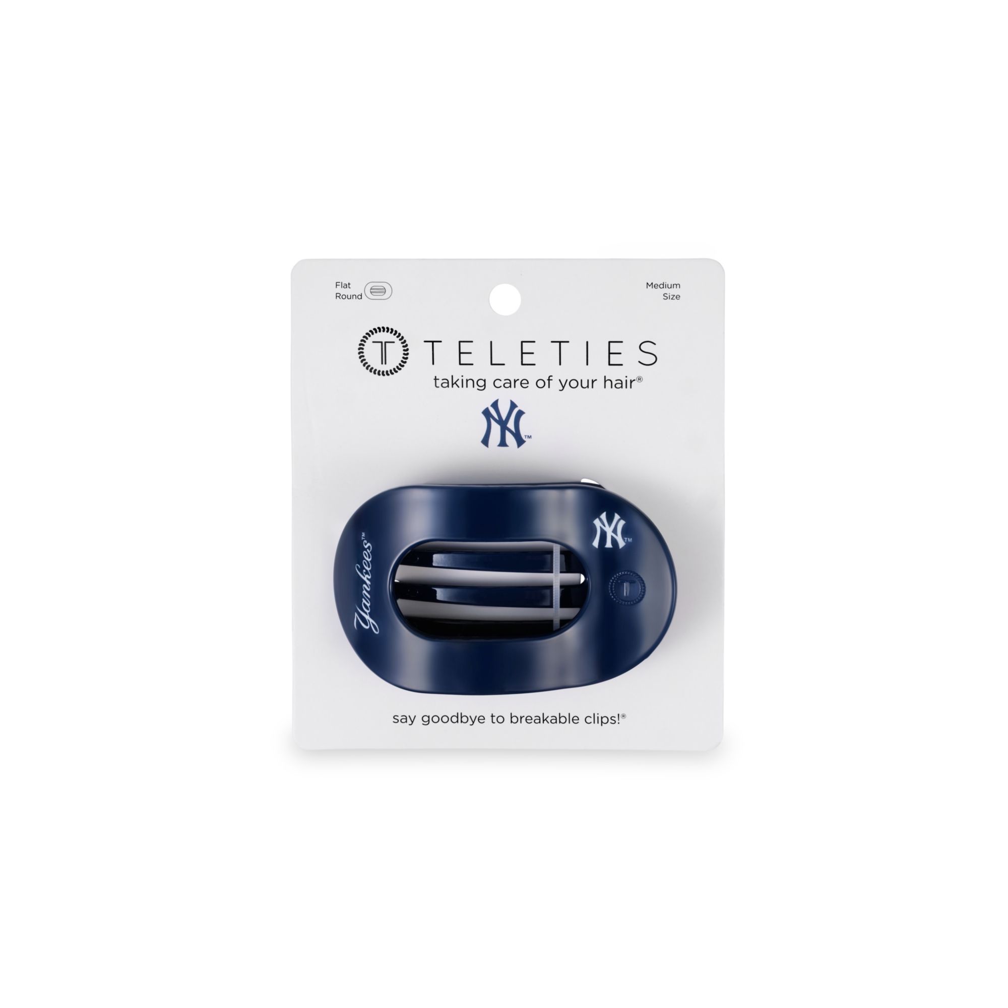 Teleties New York Yankees Medium Flat Hair Clip product image