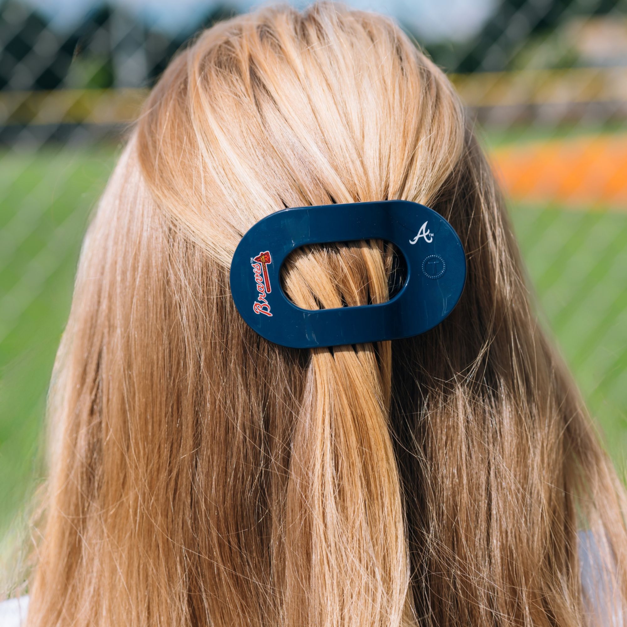 Teleties Atlanta Braves Medium Flat Hair Clip product image