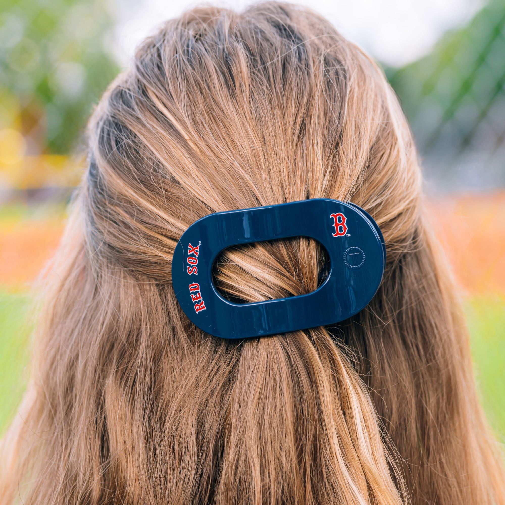 Teleties Boston Red Sox Medium Flat Hair Clip product image