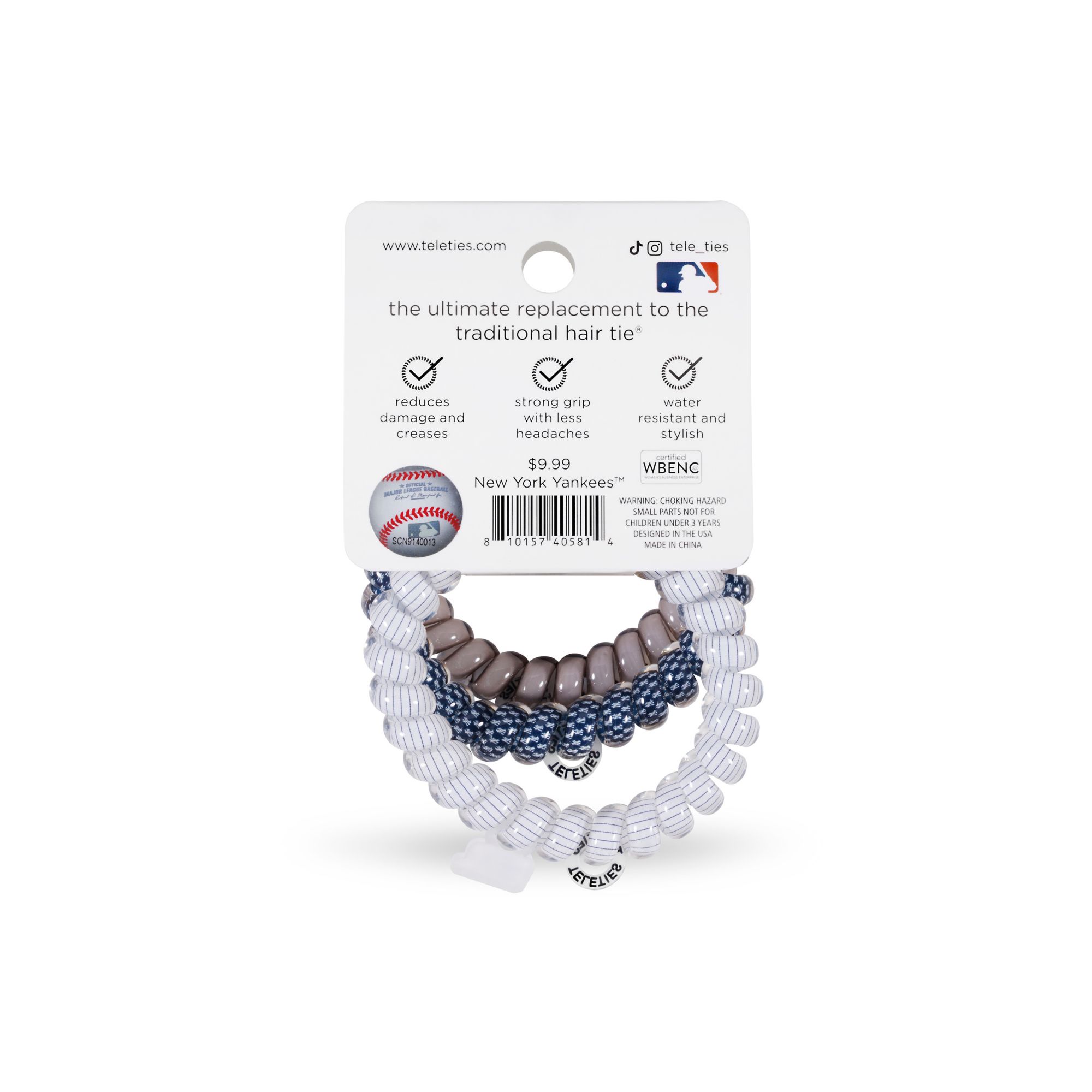 Teleties New York Yankees Large Hair Ties product image