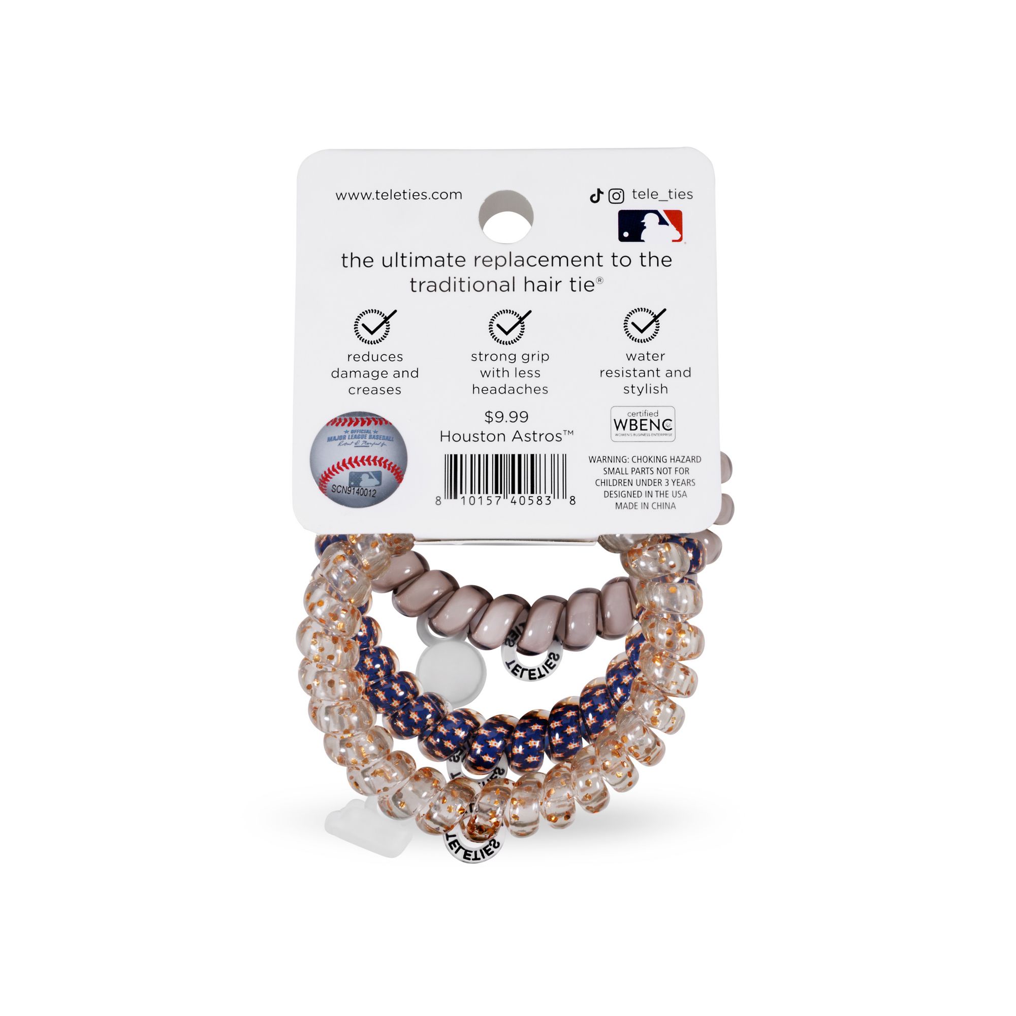 Teleties Houston Astros Large Hair Ties product image