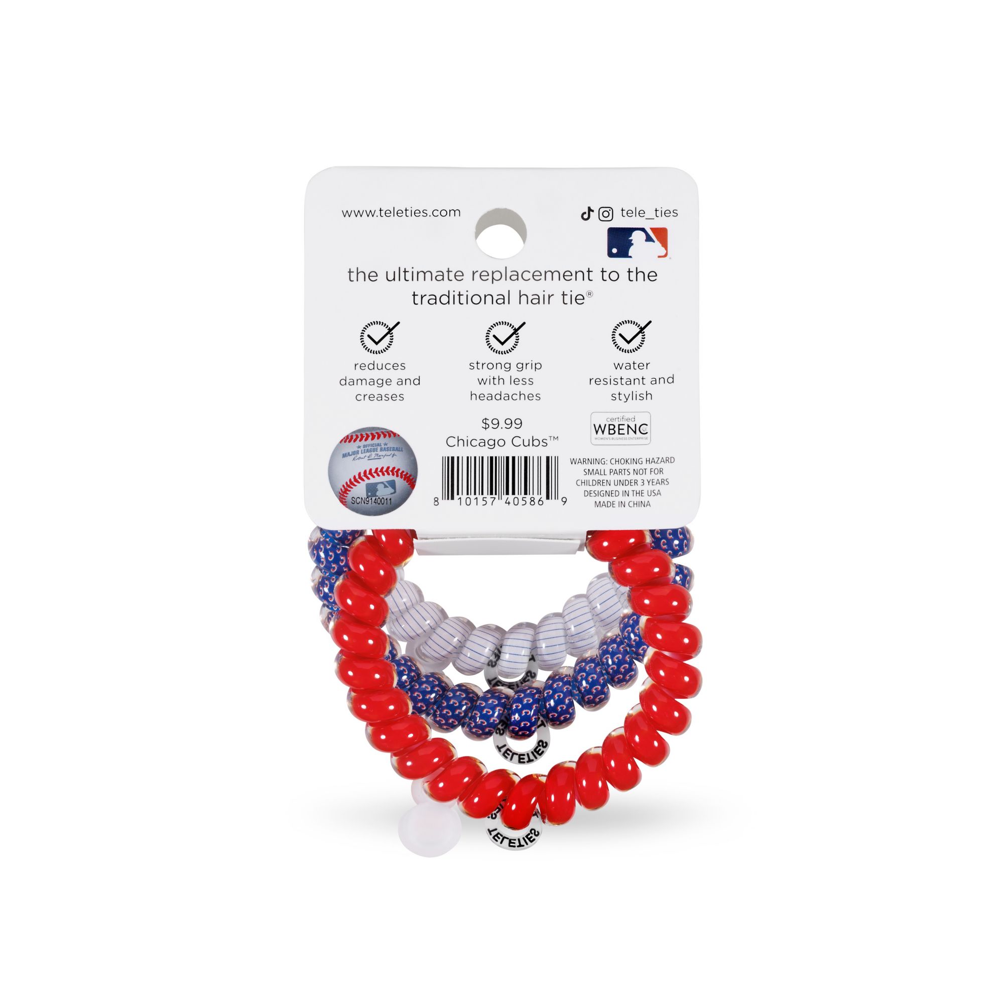 Teleties Atlanta Braves Large Hair Ties product image