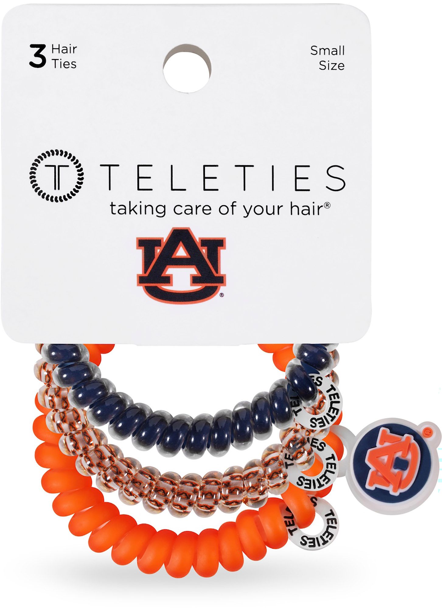 Teleties Women's Auburn Tigers Orange Small Hair Ties product image