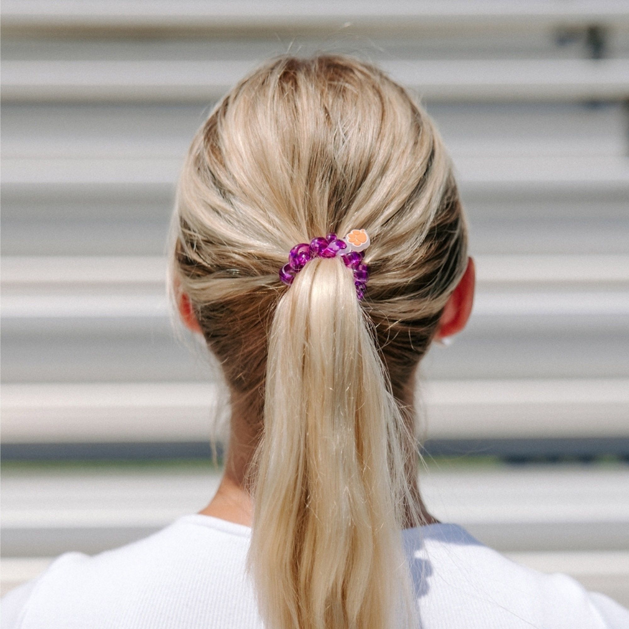 Teleties Women's Clemson Tigers Orange Small Hair Ties product image