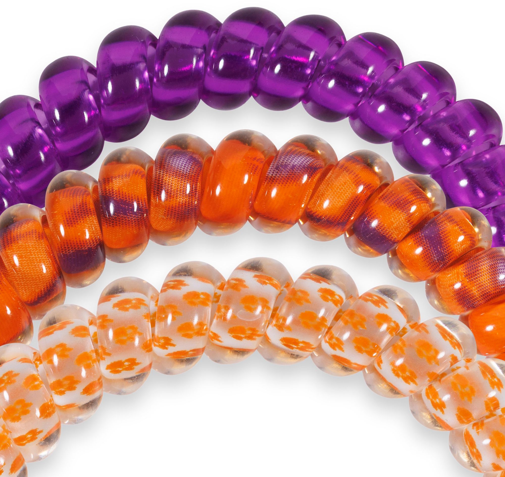 Teleties Women's Clemson Tigers Orange Small Hair Ties product image