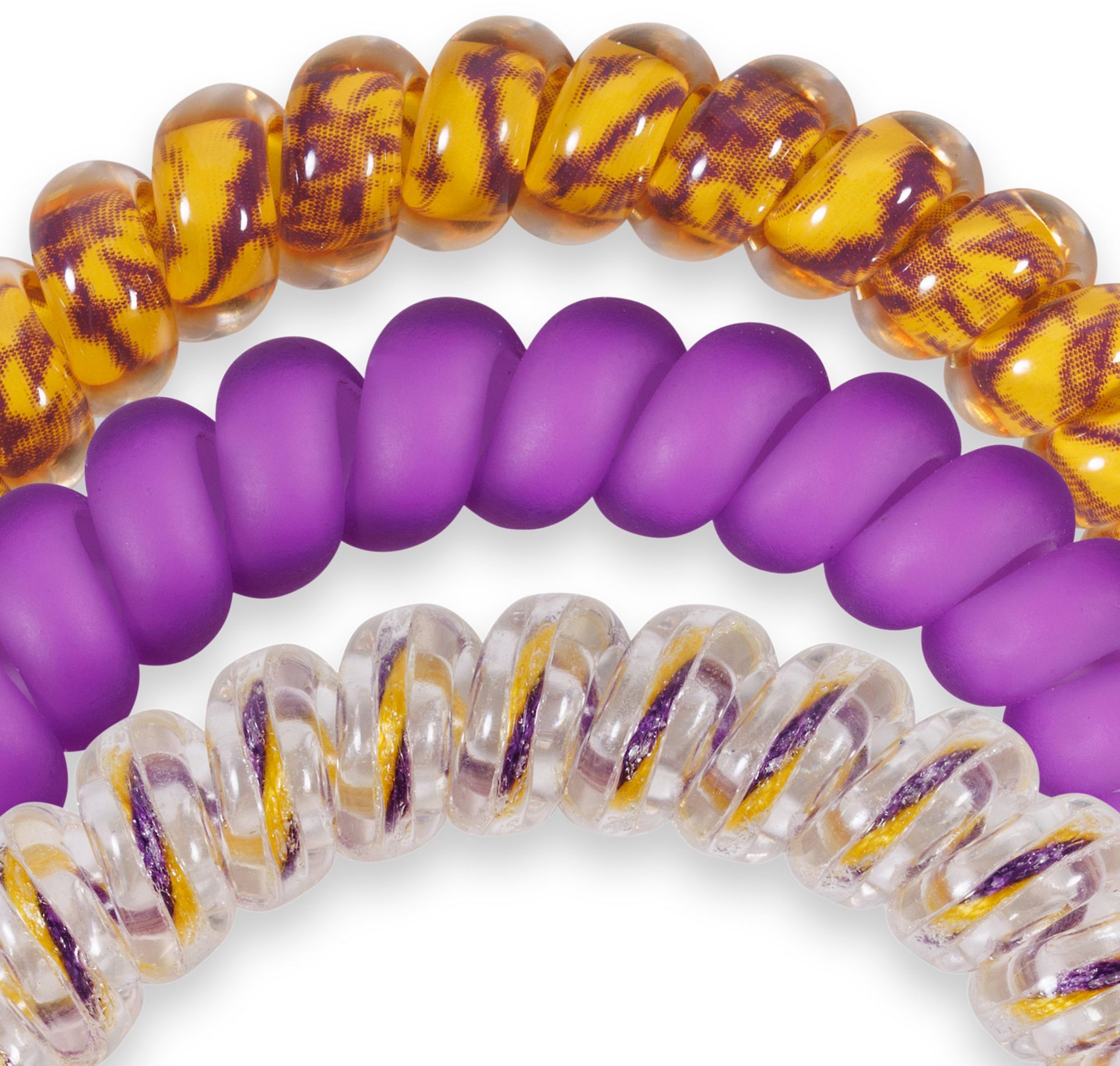 Teleties Women's LSU Tigers Purple Small Hair Ties product image