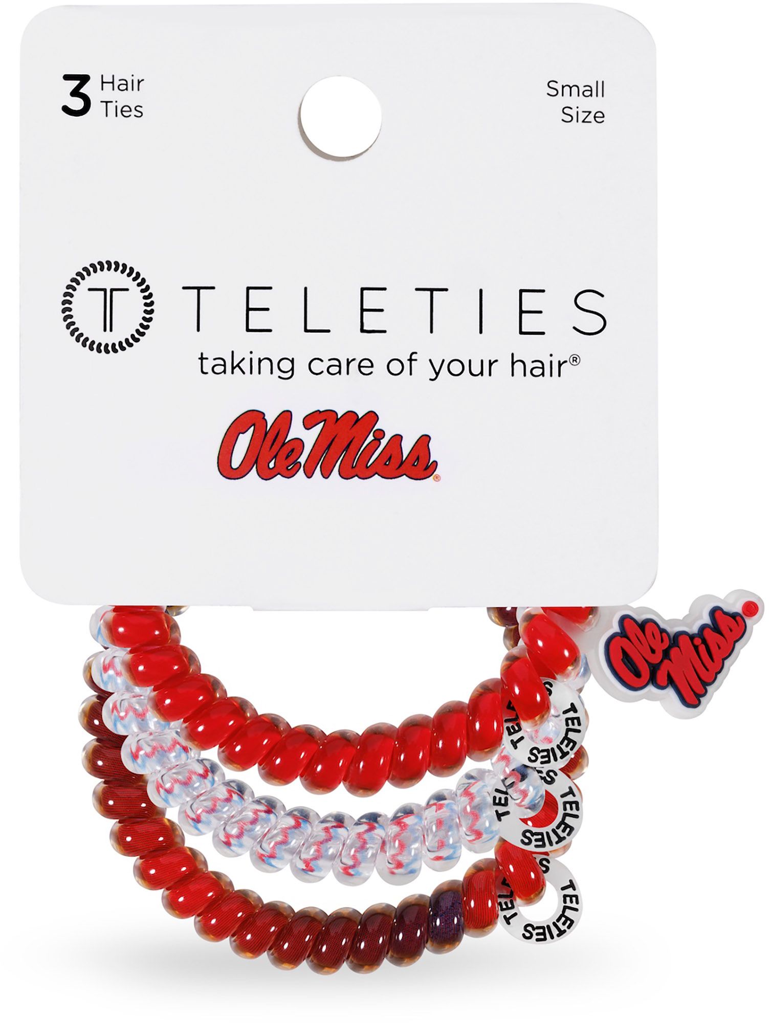 Teleties Women's Mississippi College Choctaws Red Small Hair Ties product image