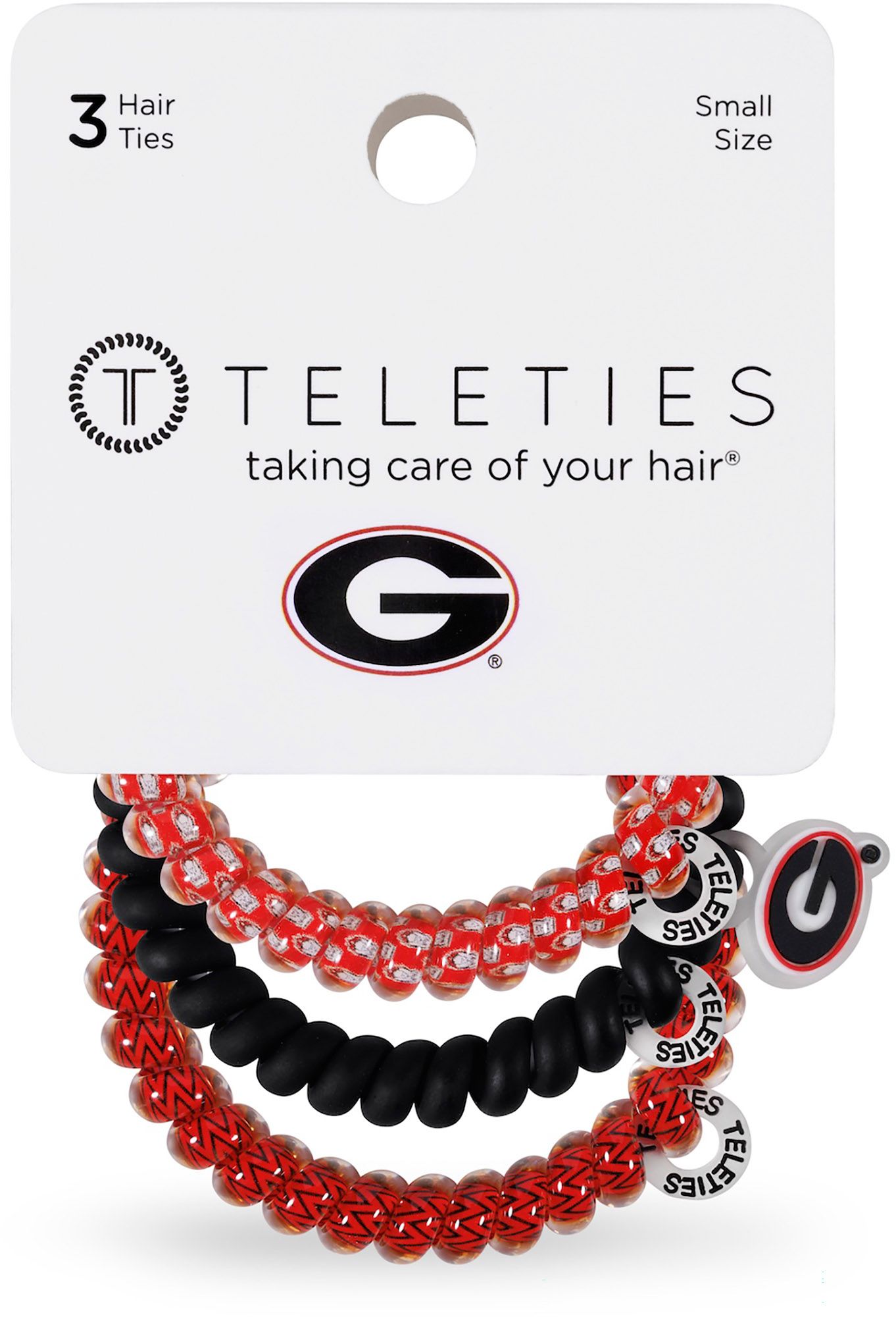Teleties Women's Georgia Bulldogs Red Small Hair Ties product image
