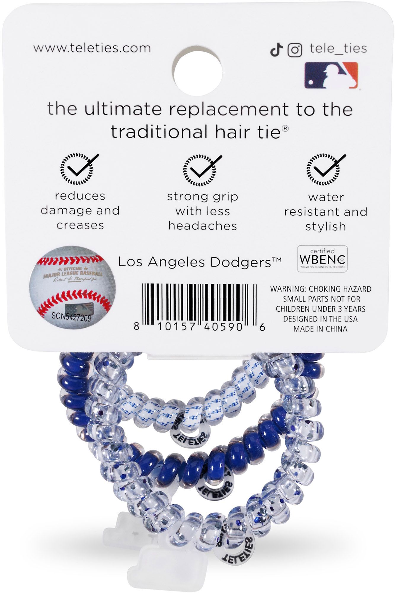 Teleties Los Angeles Dodgers Small Hair Ties product image