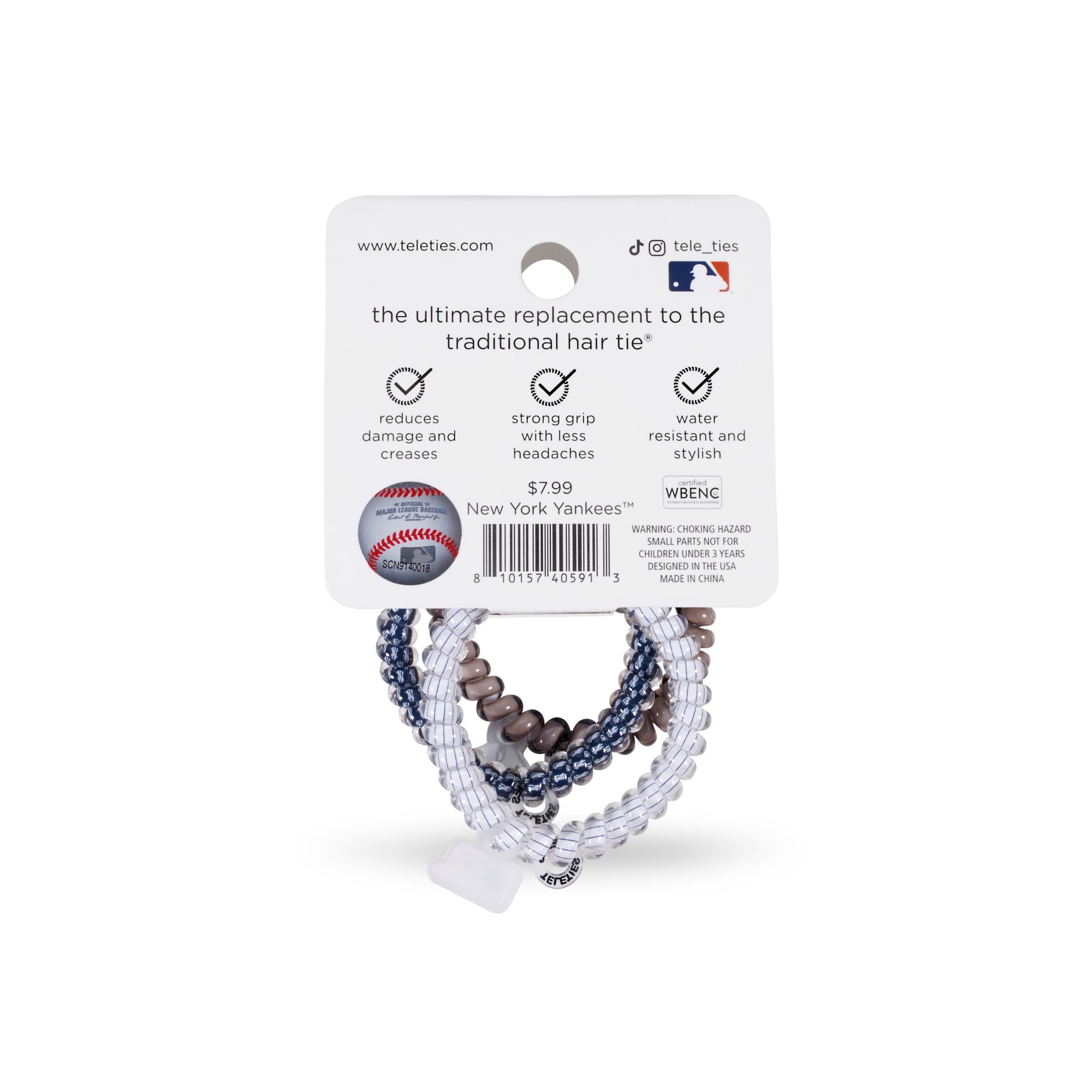 Teleties New York Yankees Small Hair Ties product image