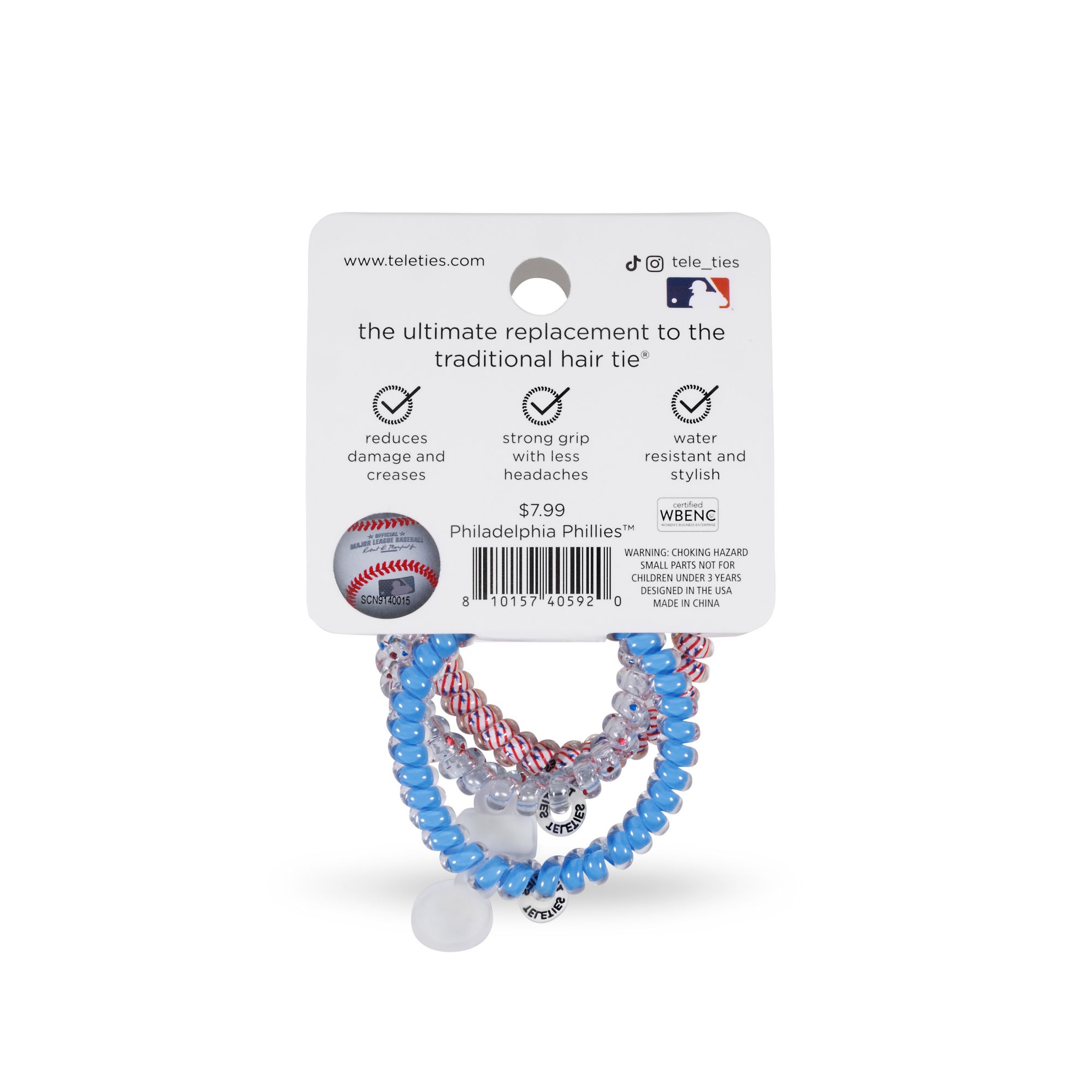 Teleties Philadelphia Phillies Small Hair Ties product image