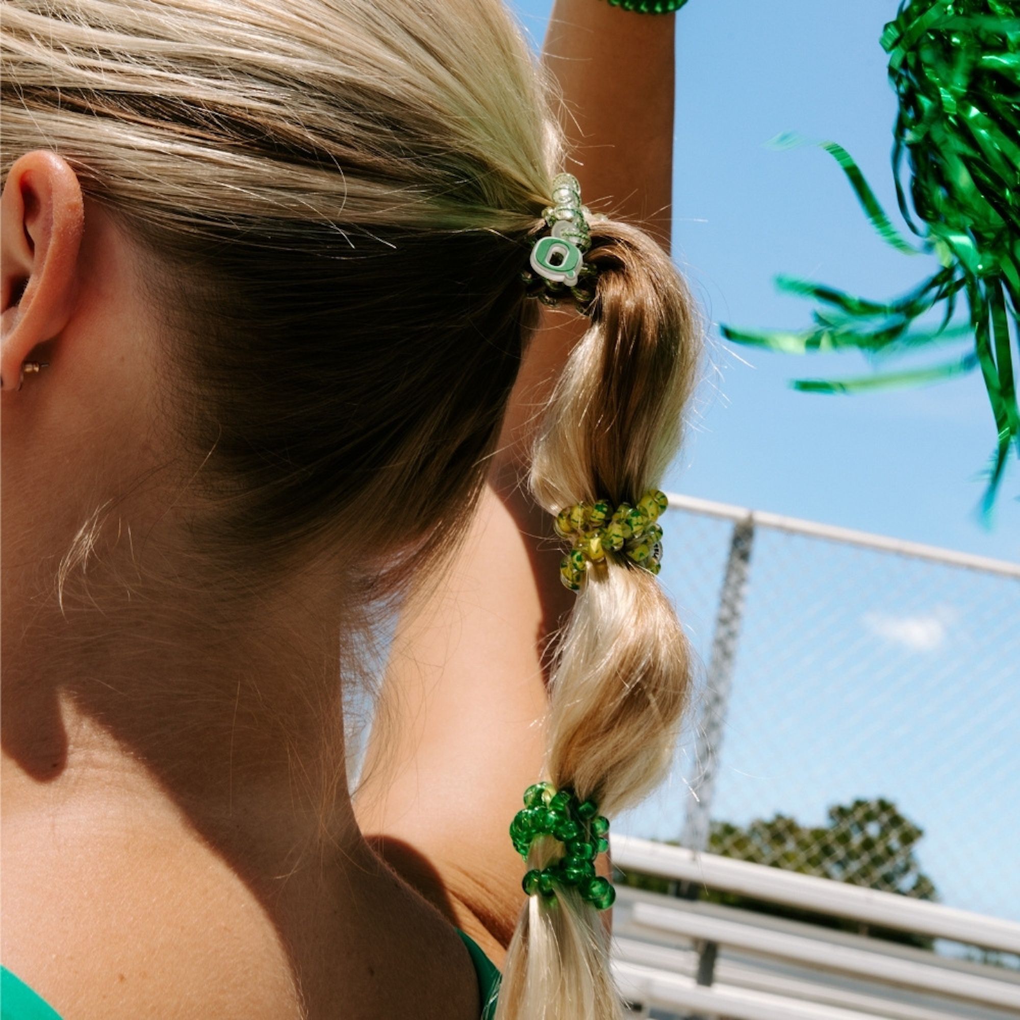 Teleties Women's Oregon Ducks Green Small Hair Ties product image