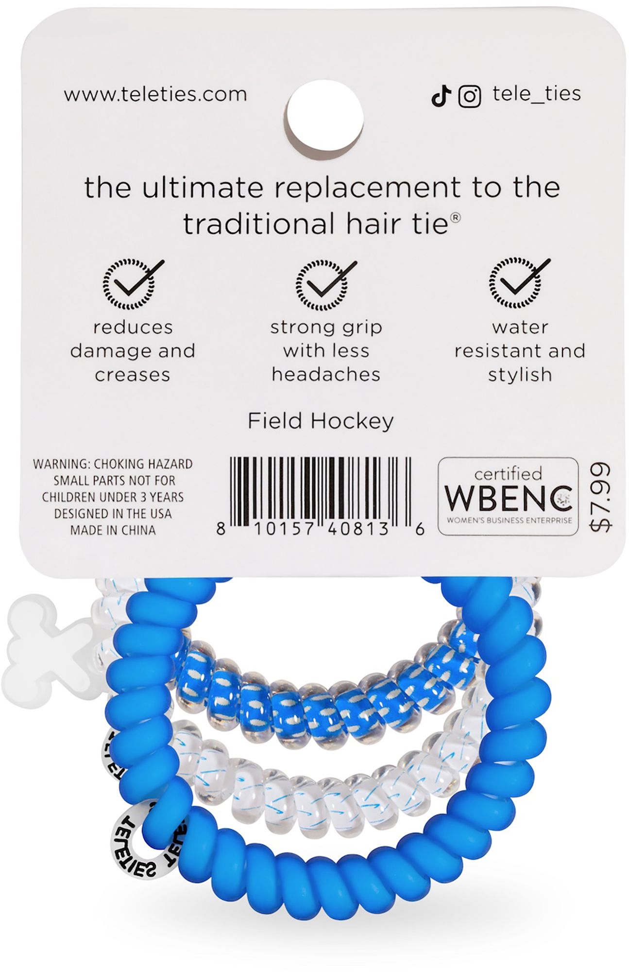 Teleties Field Hockey Small Hair Ties- 3 Pack product image