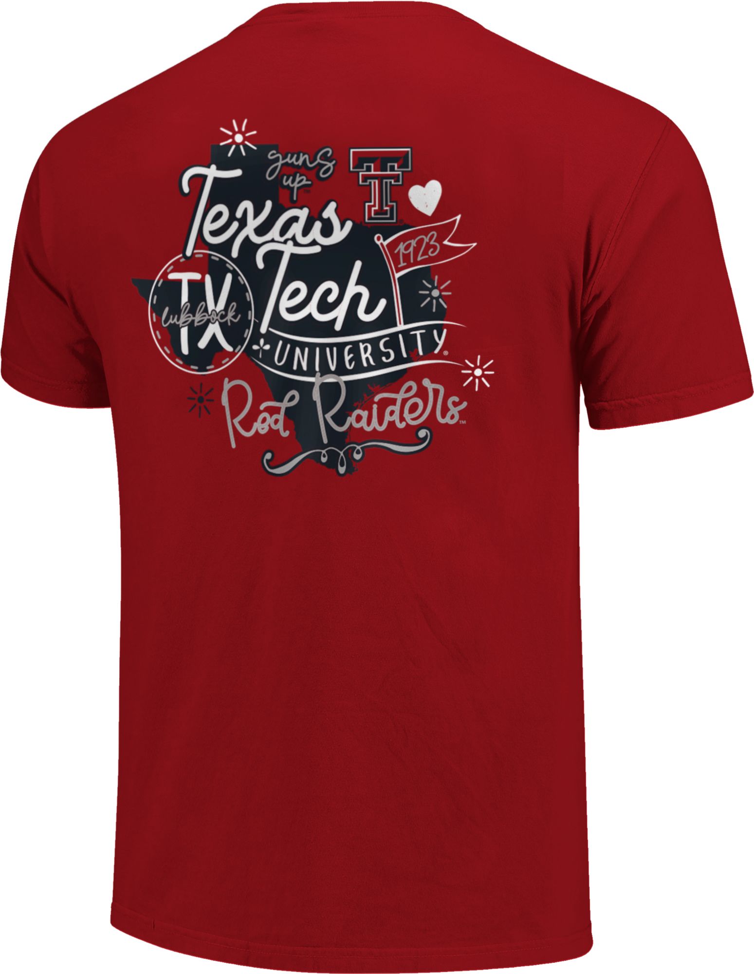 Image One Women's Texas Tech Red Raiders Red Doodles T-Shirt product image