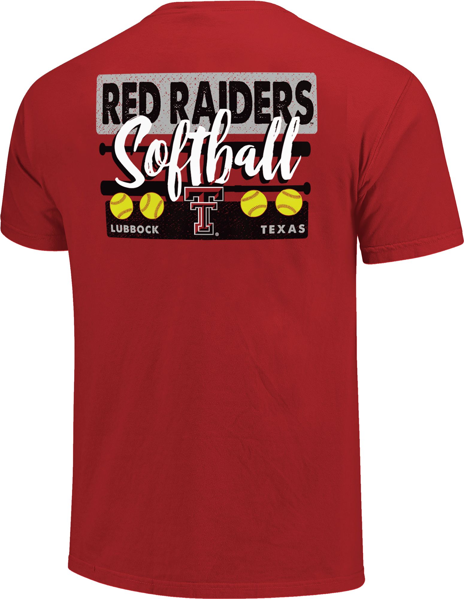 Image One Women's Texas Tech Red Raiders Red Softball T-Shirt product image