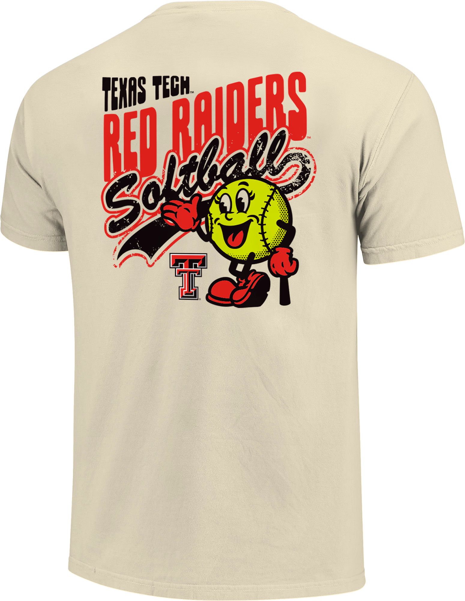 Image One Men's Texas Tech Red Raiders Ivory Retro Vibe T-Shirt product image