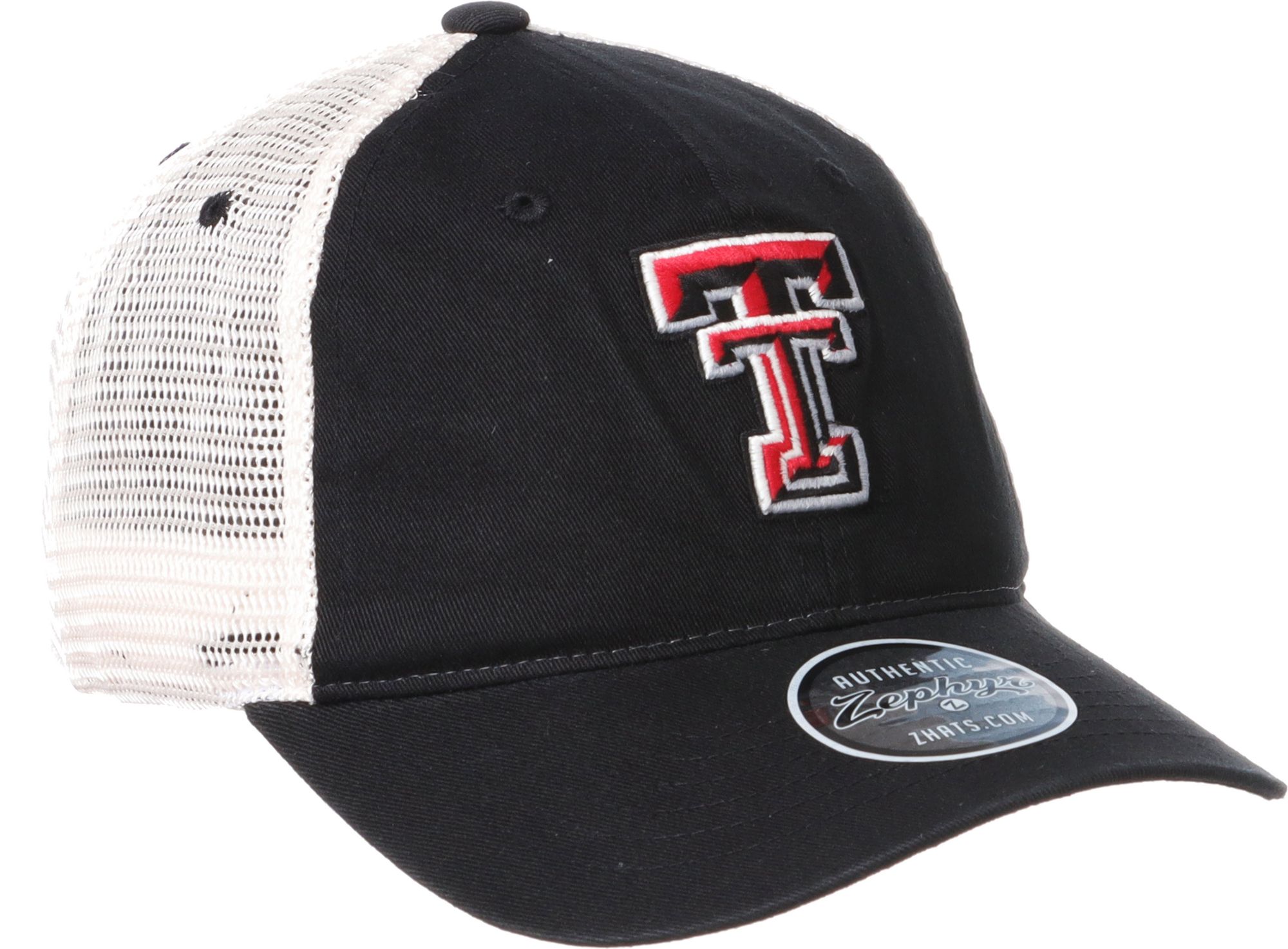 Zephyr Men's Texas Tech Red Raiders Black University Trucker Adjustable Hat product image