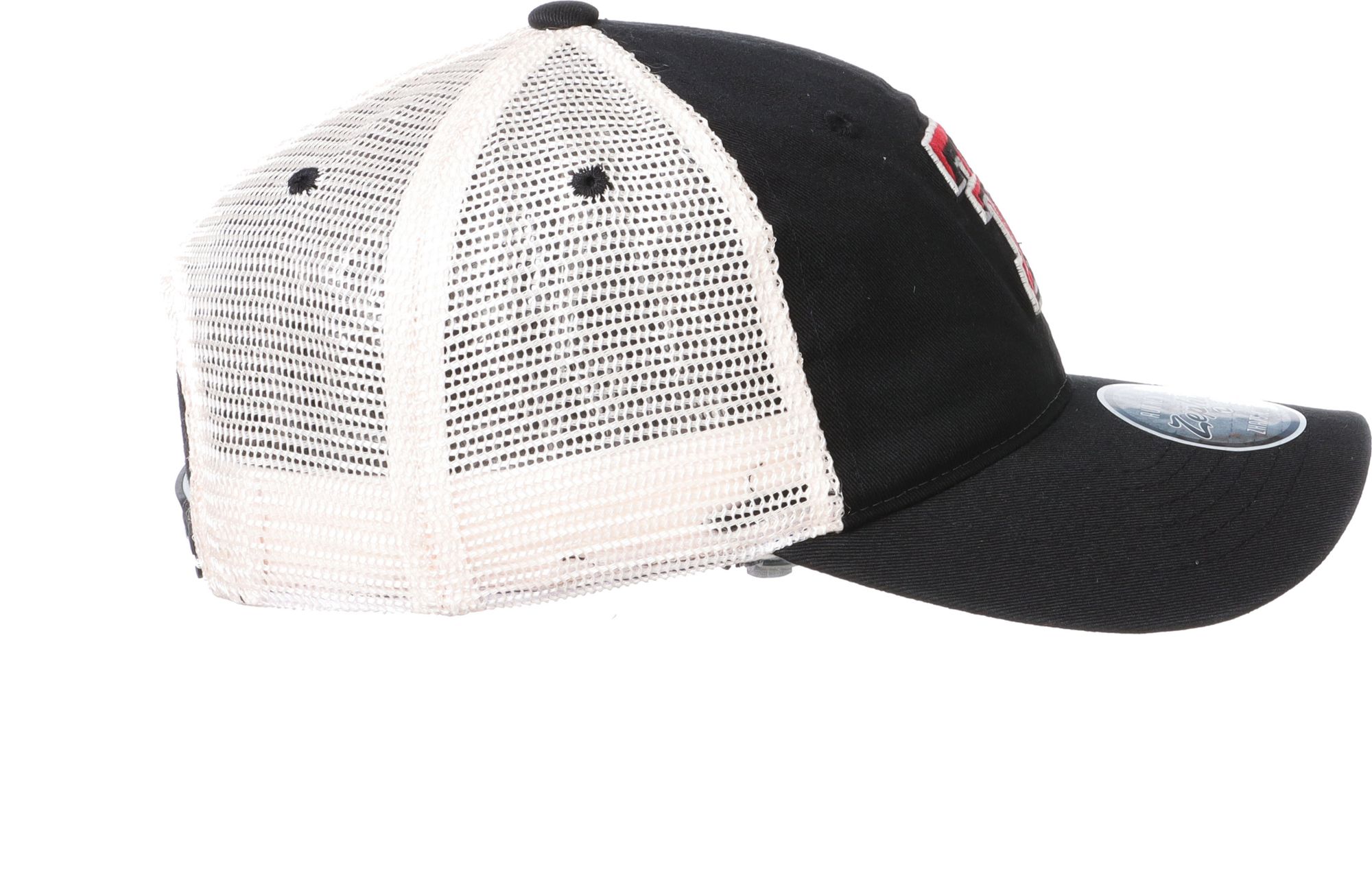 Zephyr Men's Texas Tech Red Raiders Black University Trucker Adjustable Hat product image