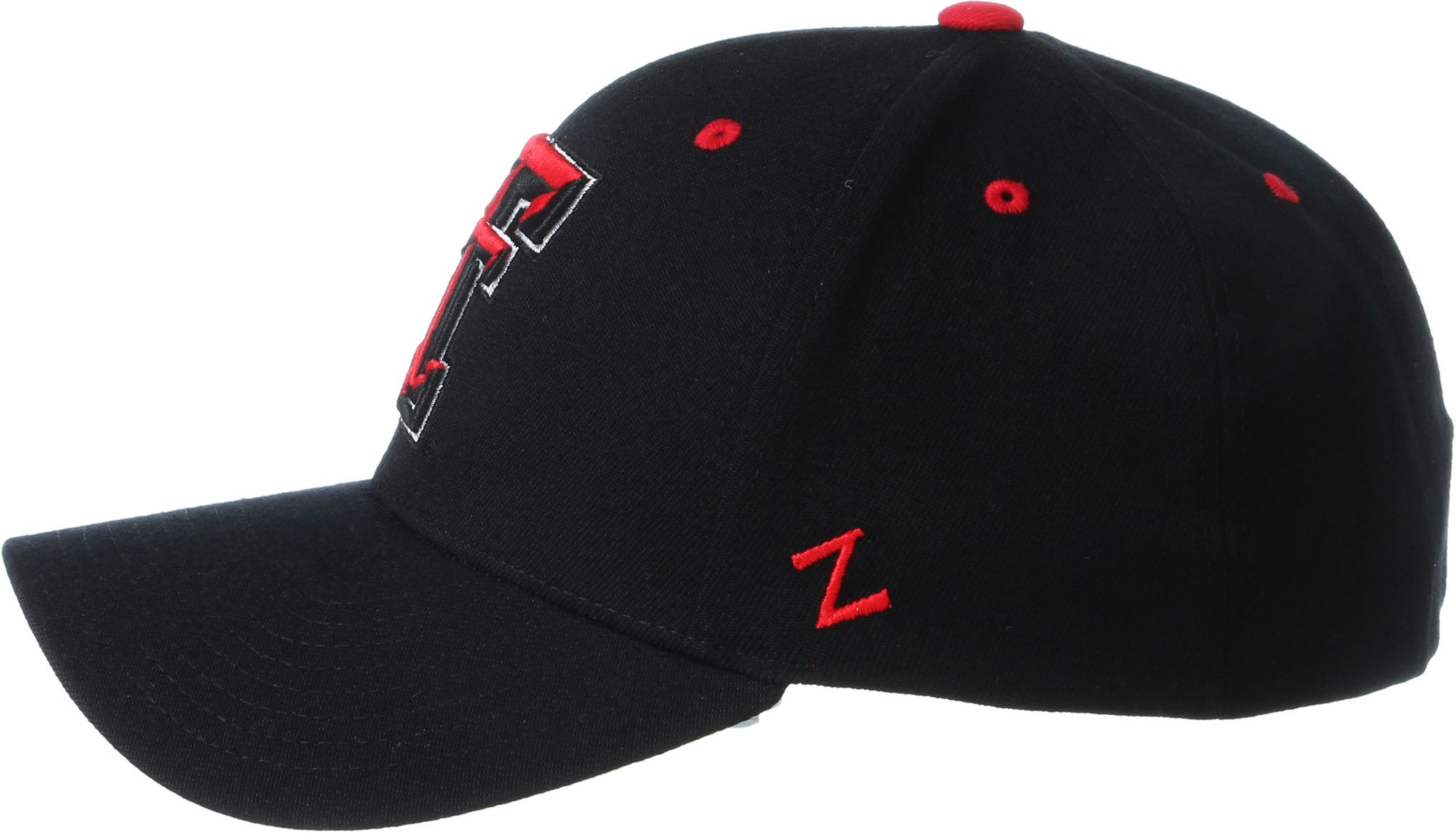 Zephyr Men's Texas Tech Red Raiders Black ZH Fitted Hat product image