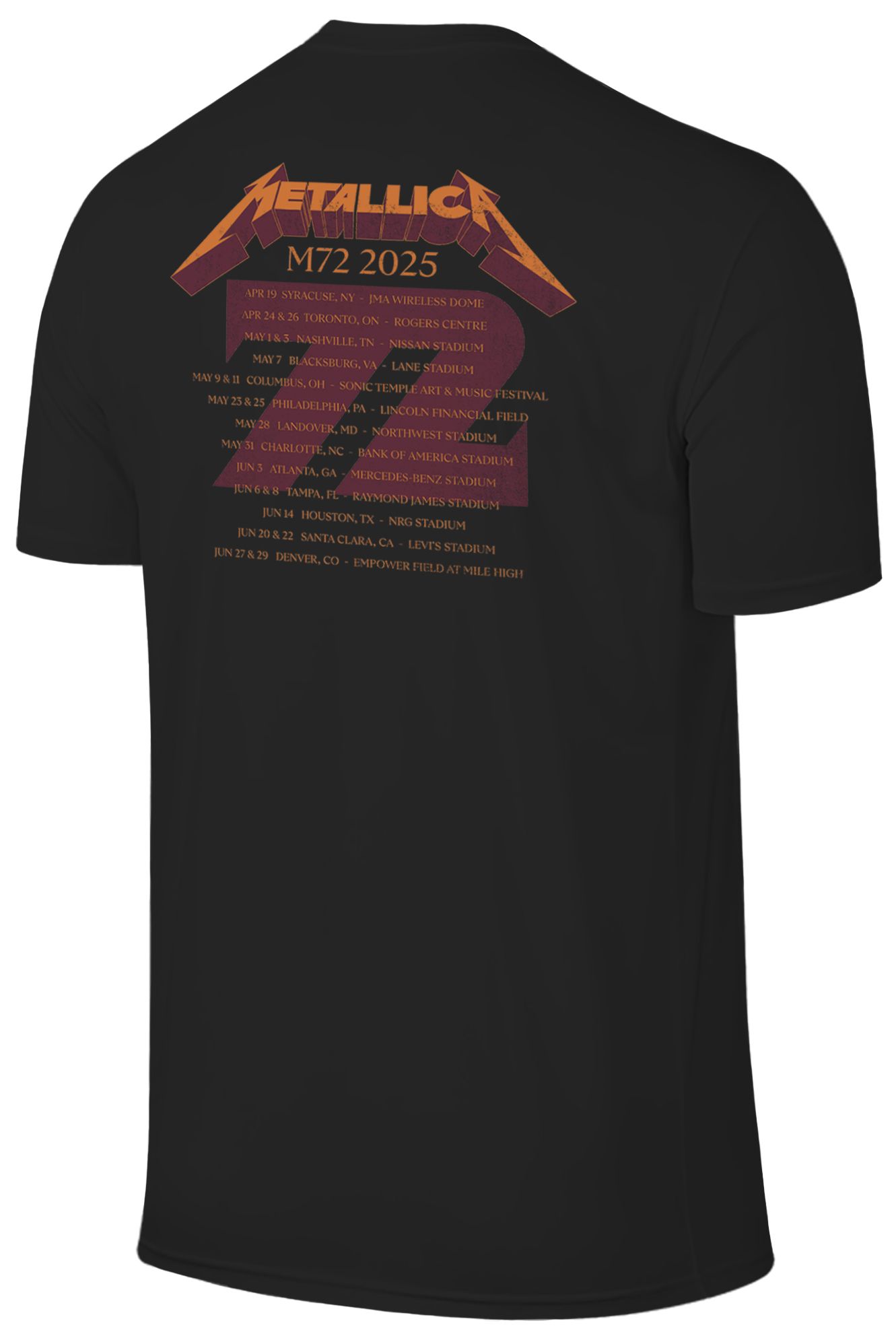 Retro Brand Men's Virginia Tech Hokies Metallica Black Football T-Shirt product image